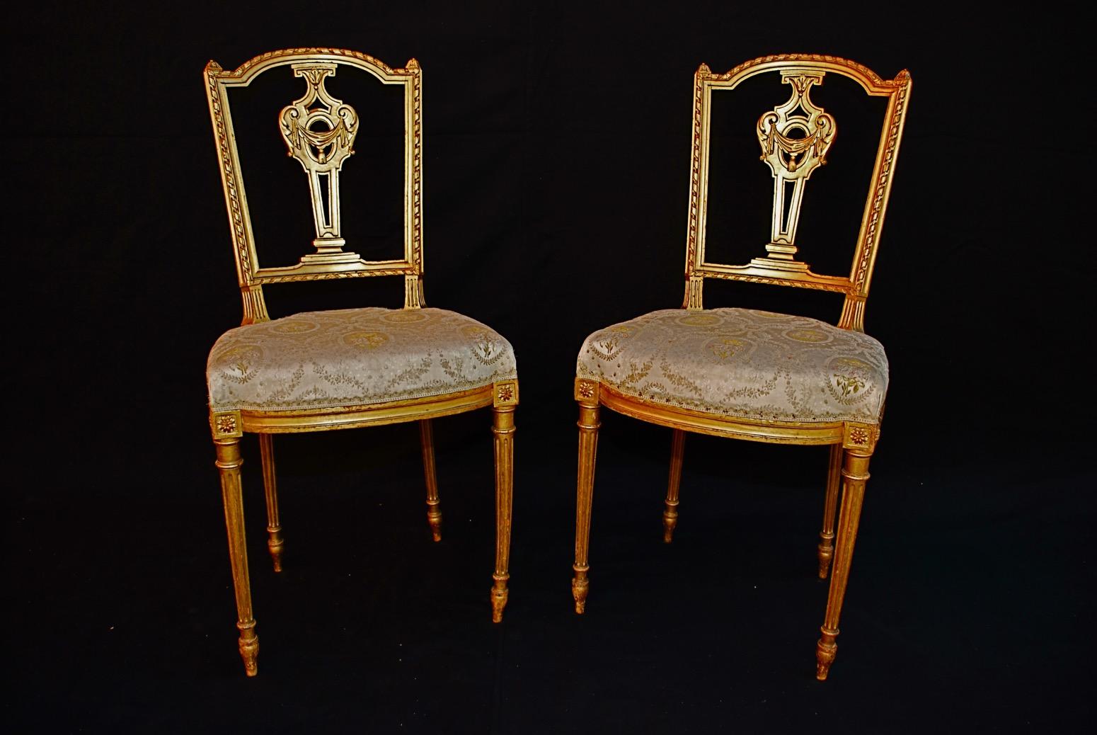 Early 20th Century Beautiful Pair of French Louis Philippe Style Chairs