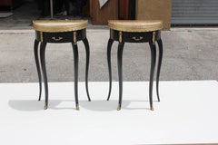 Beautiful Pair of French Louis XVI Side Table Marble Top by Maison Jansen