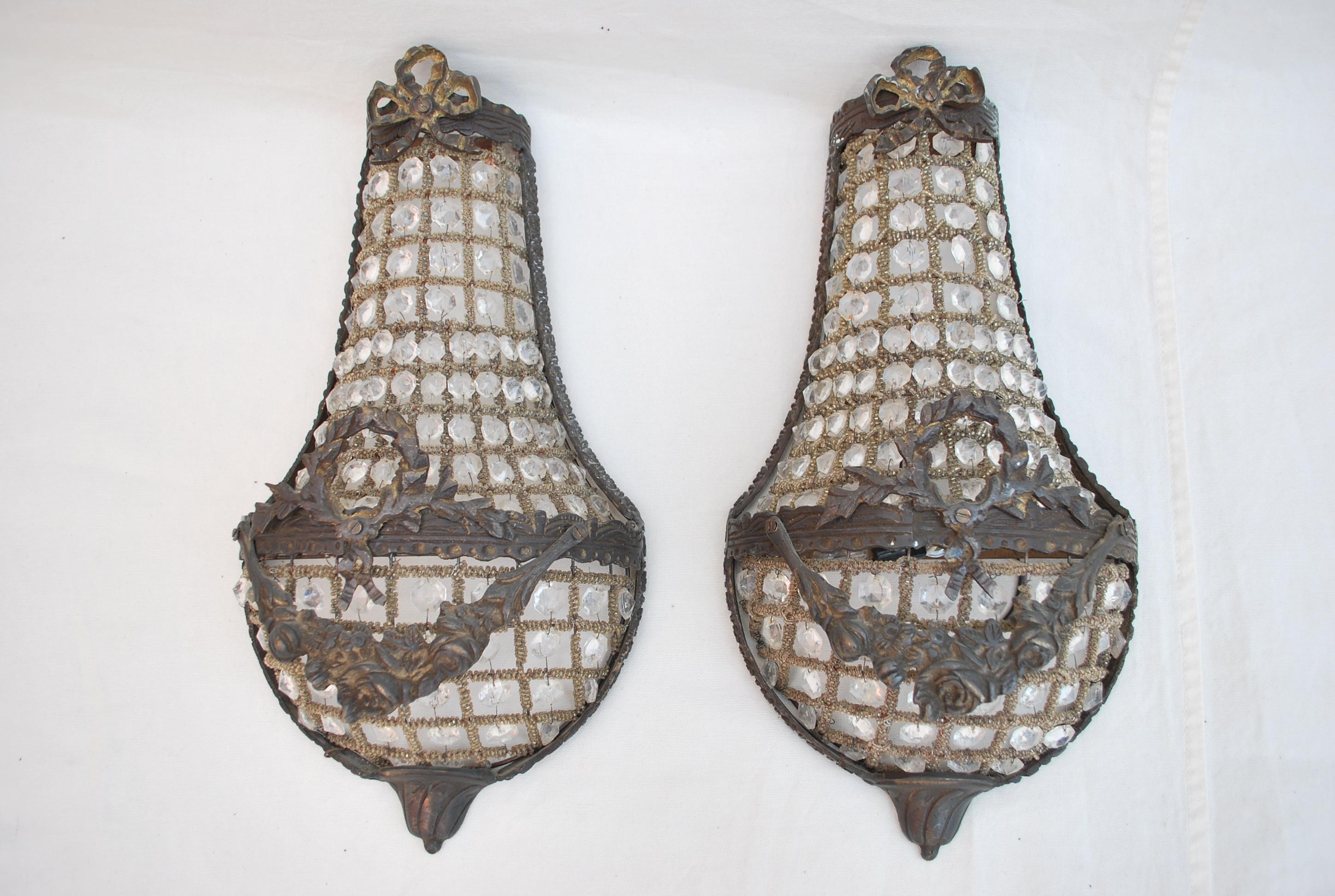 Beautiful Pair of French Sconces Louis XV Style For Sale 4