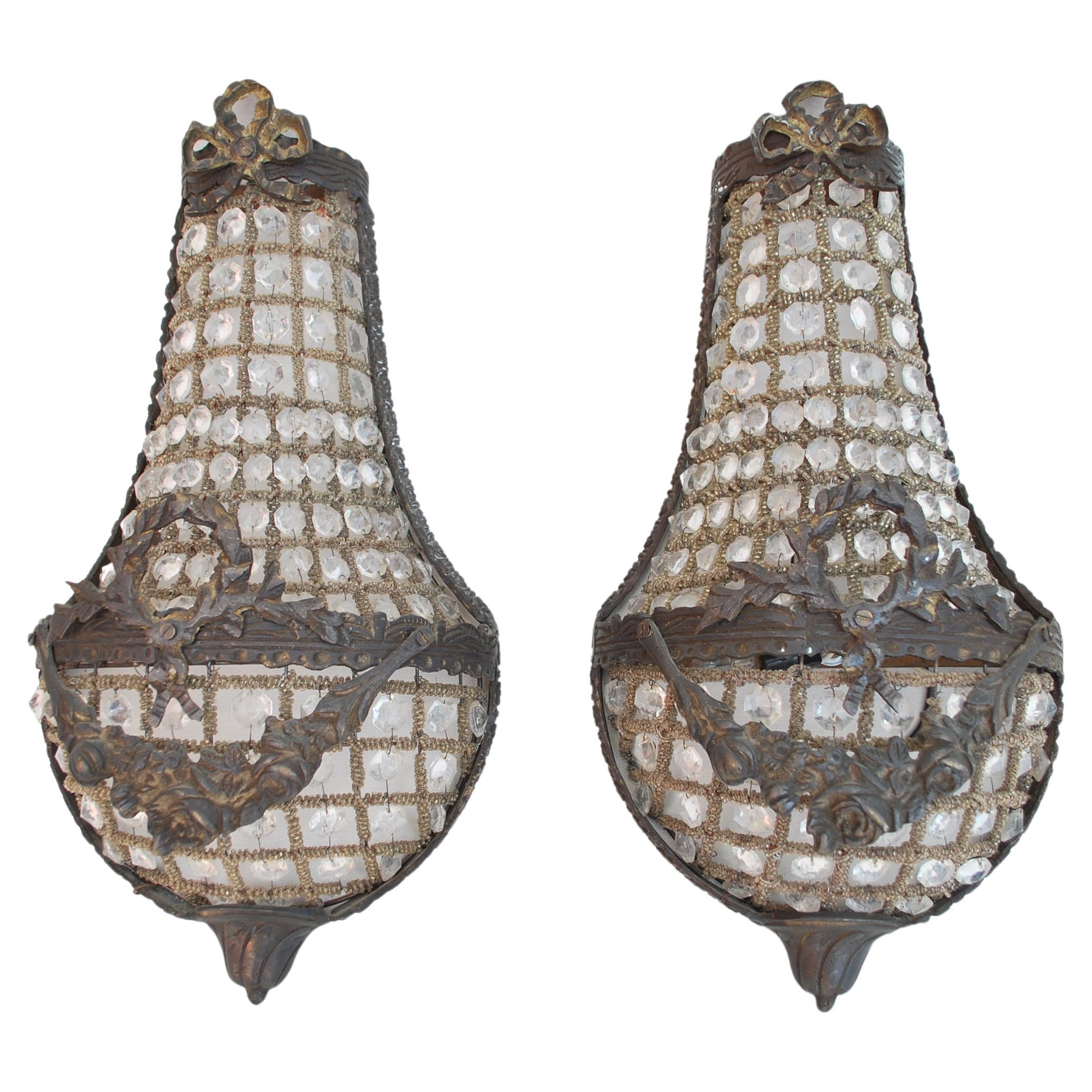 Beautiful Pair of French Sconces Louis XV Style For Sale