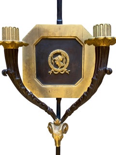 Magnifique paire d'appliques à bougie en bronze et doré avec motif Arrow