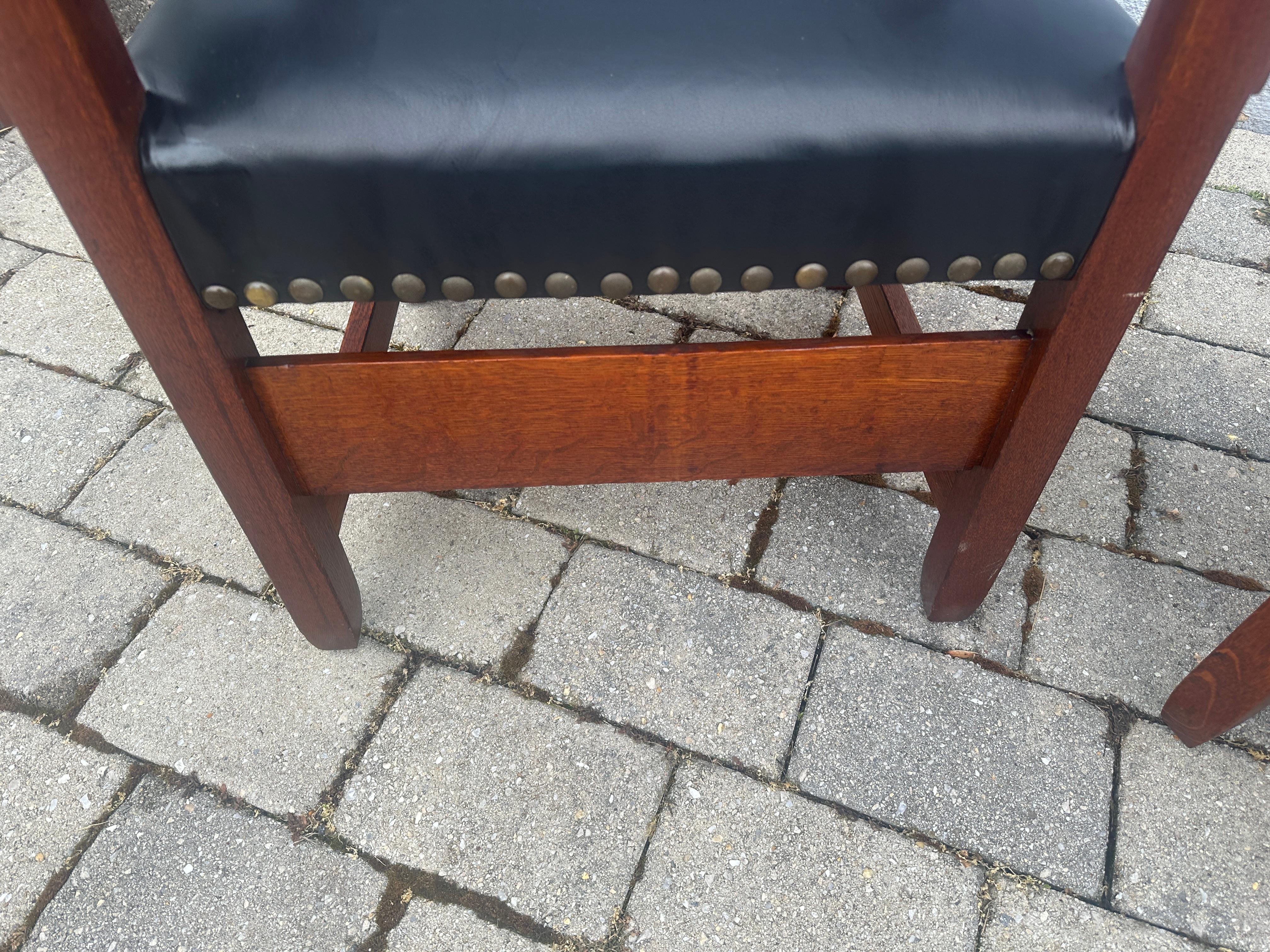 Bellissima COPPIA di  Poltrone da salotto Gustav Stickley del 1901 - W7450 in vendita 3