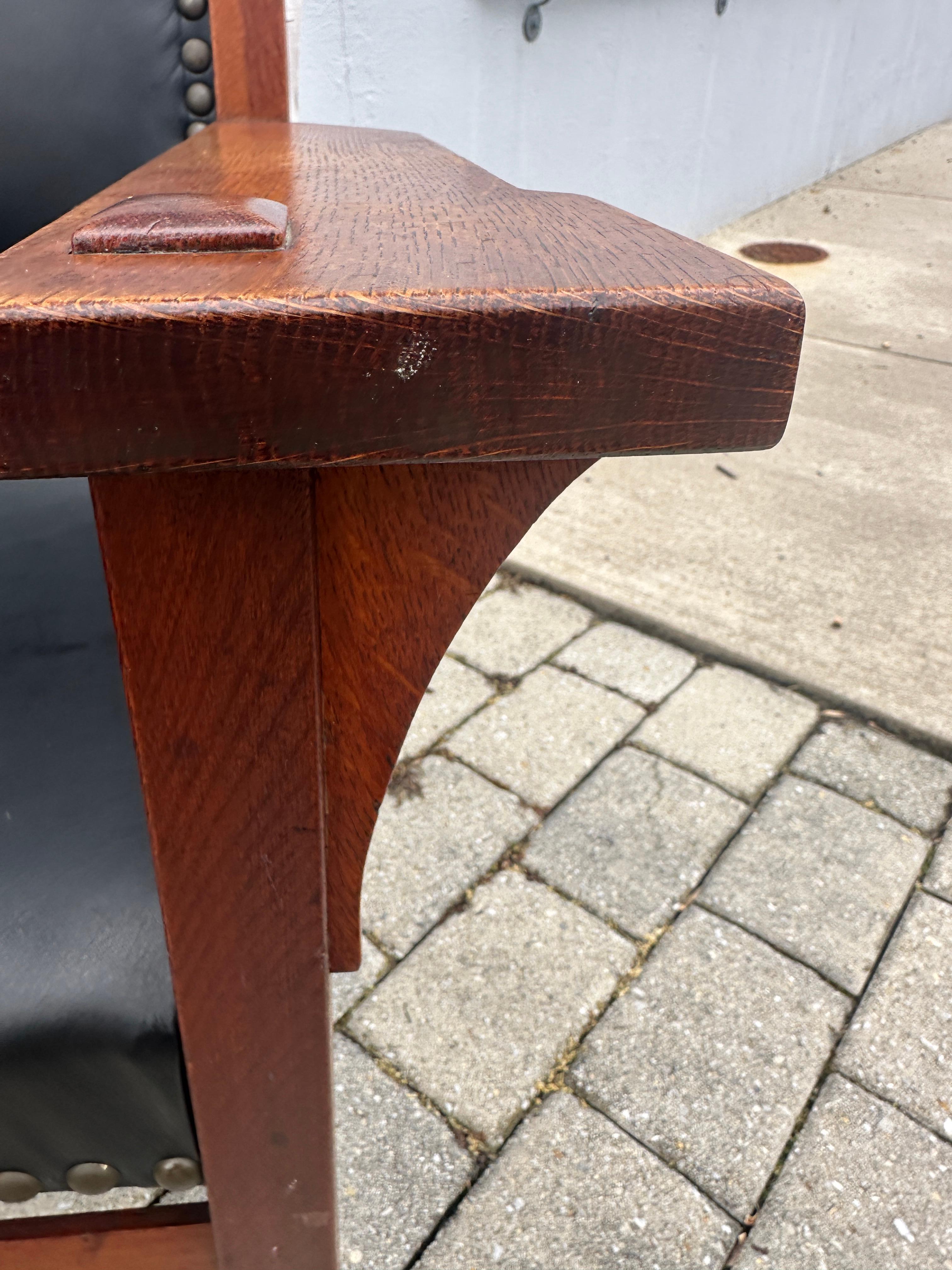 Bellissima COPPIA di  Poltrone da salotto Gustav Stickley del 1901 - W7450 in vendita 7