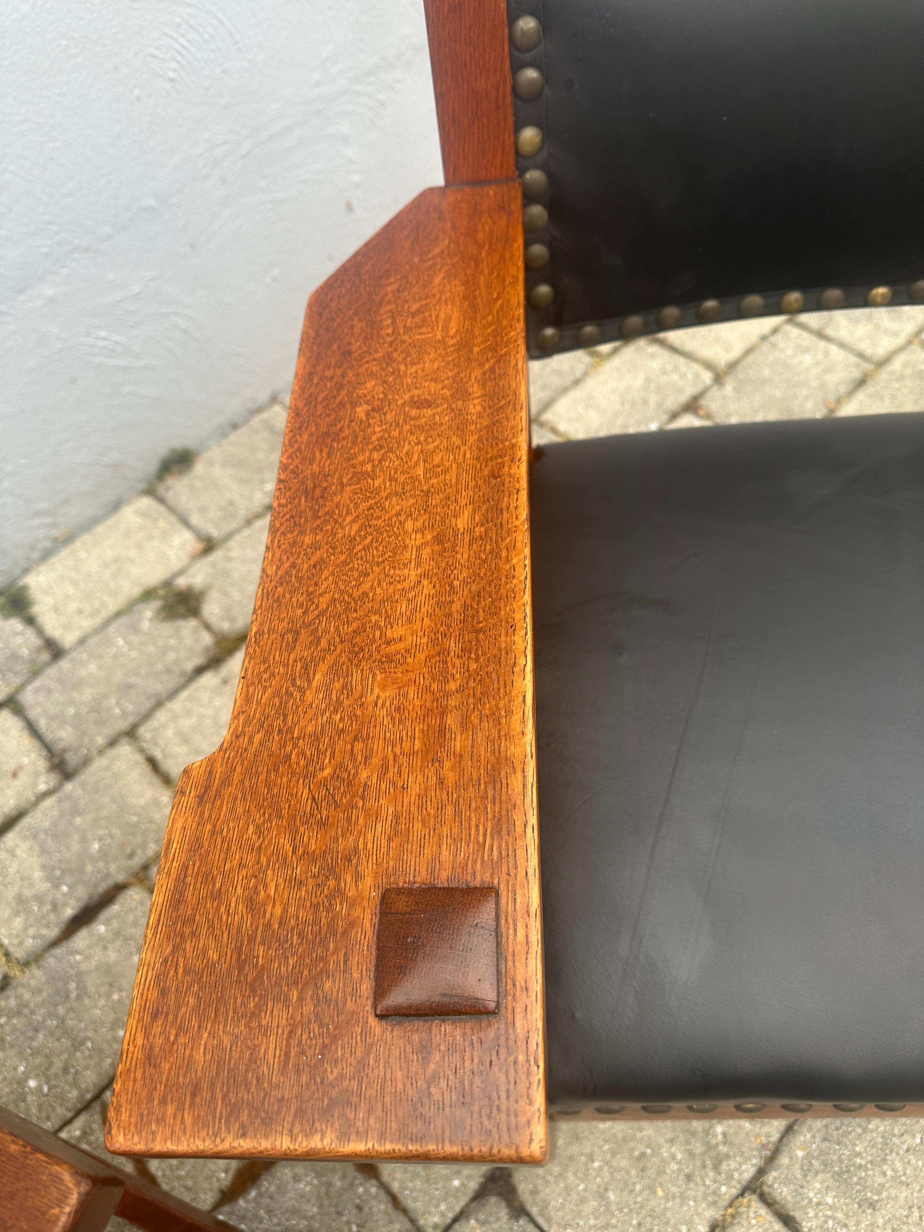 Bellissima COPPIA di  Poltrone da salotto Gustav Stickley del 1901 - W7450 in vendita 10