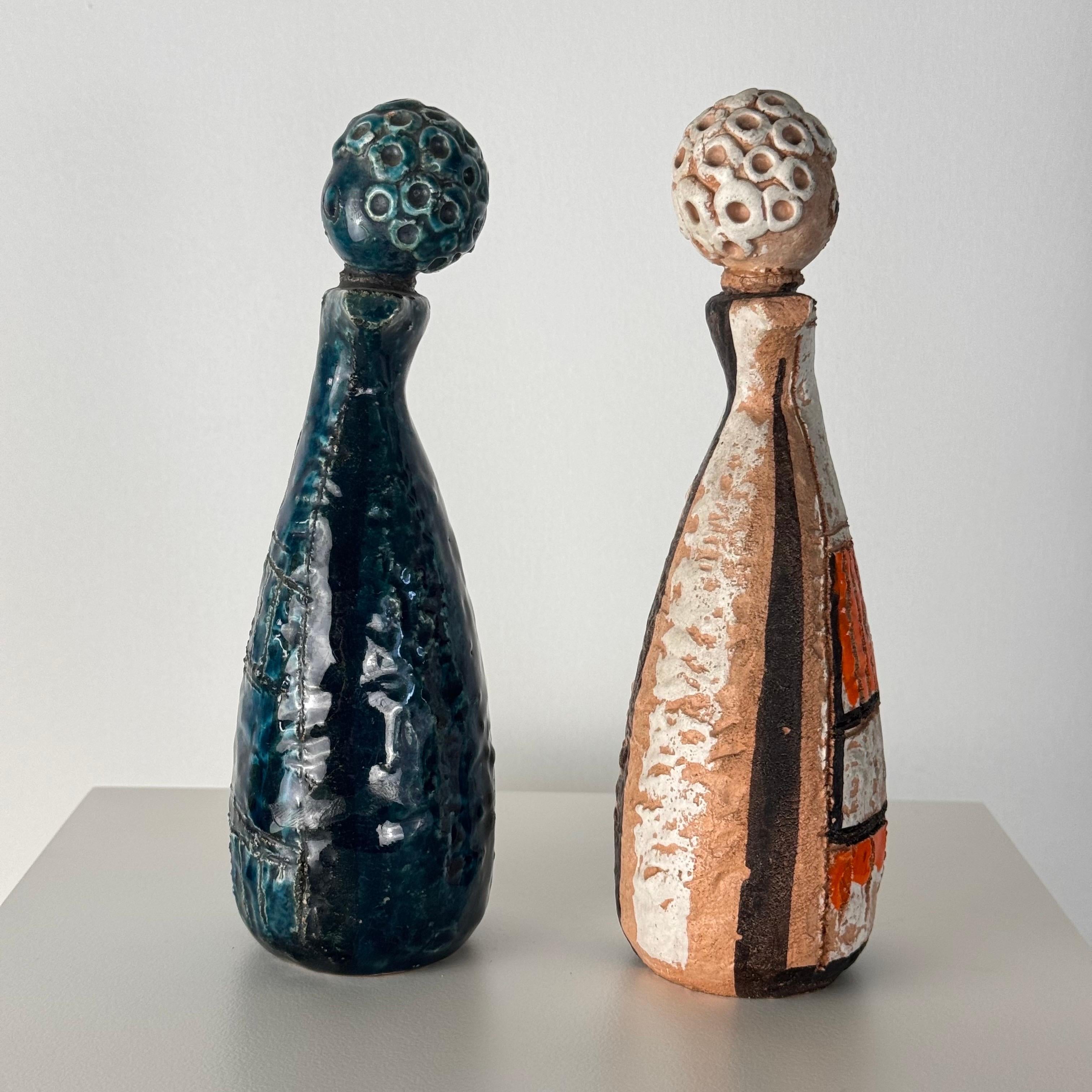 Bellissima coppia di statuette da donna realizzate a mano da Aldo Londi per Bitossi, anni '70 in vendita 3