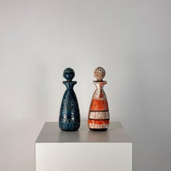 Beautiful Pair of Handcrafted Lady Figurines by Aldo Londi for Bitossi, 1970s