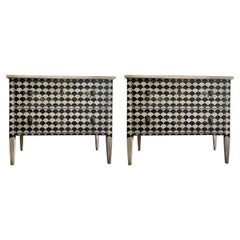 Magnifique paire de commodes italiennes début 20ème siècle Bois de pin