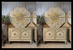 Beautiful Pair of Italian Chests of Drawers early 20th Century with Wood Panels