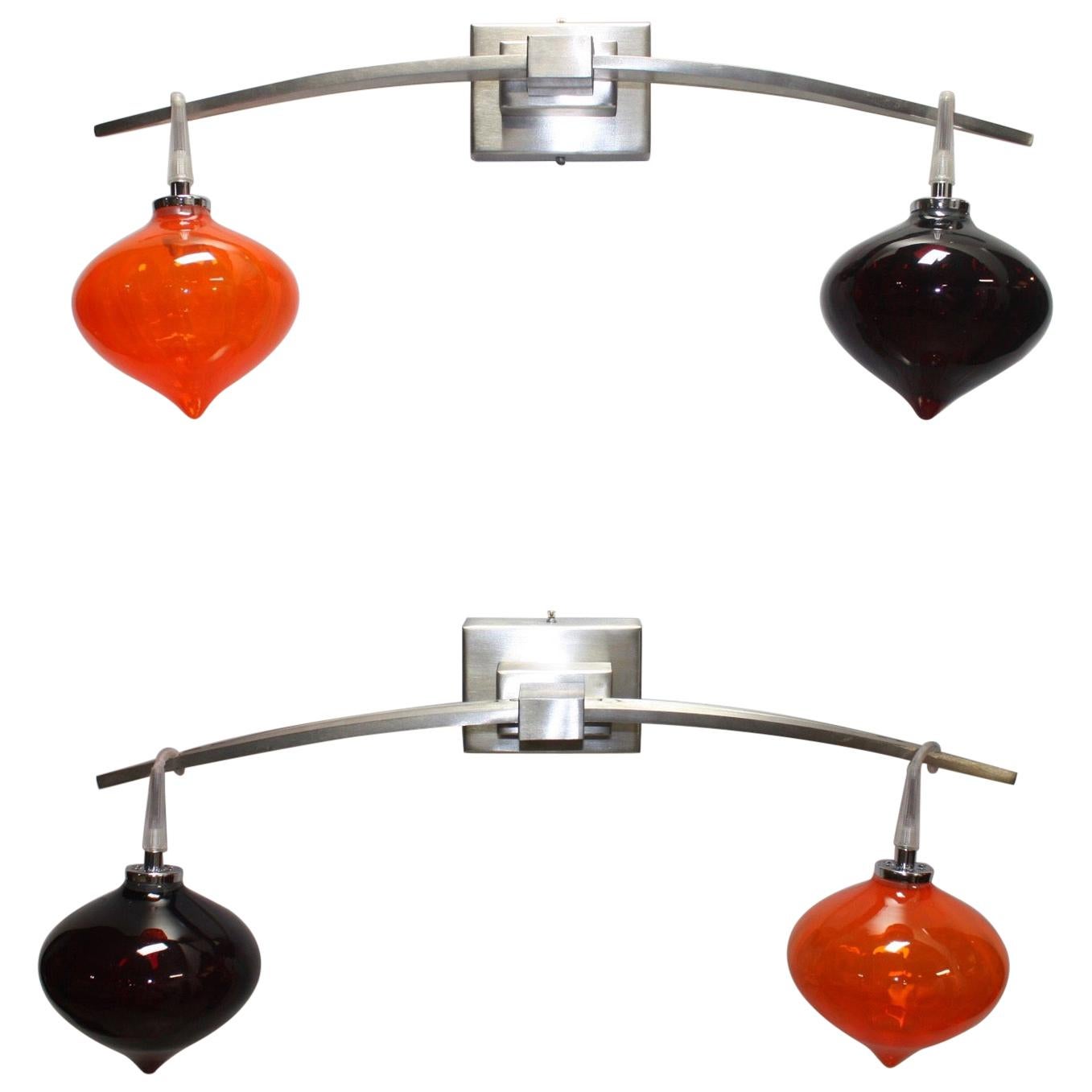 Beautiful Pair of Italian Sconces "Alessi" For Sale