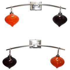 Retro Beautiful Pair of Italian Sconces "Alessi"