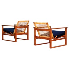 Beautiful Pair of Lounge Chairs by Borge Mogensen for Fredericia, 1960s
