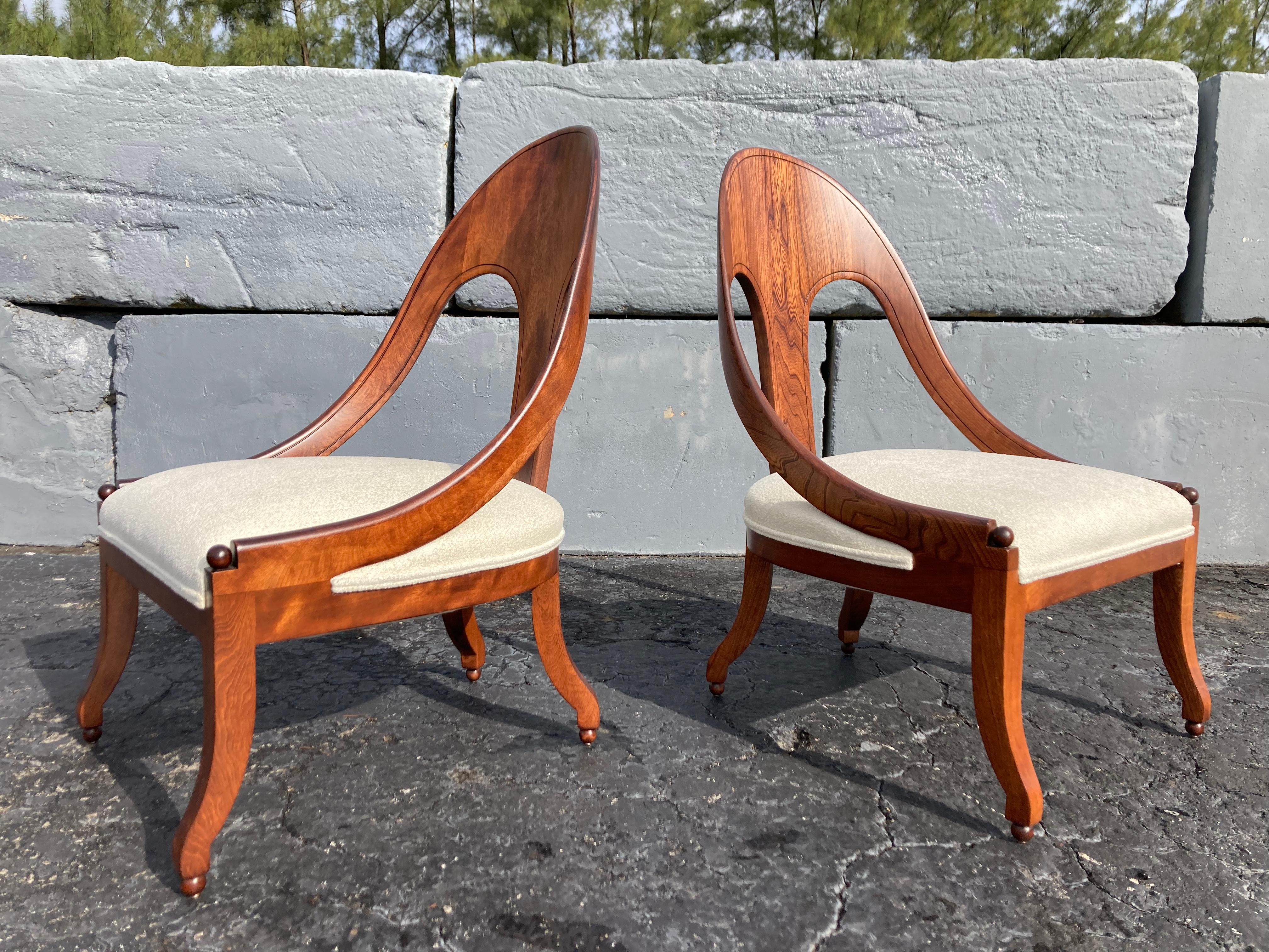 American Beautiful Pair of Lounge Chairs, Mid-Century Modern, USA, 1950s For Sale