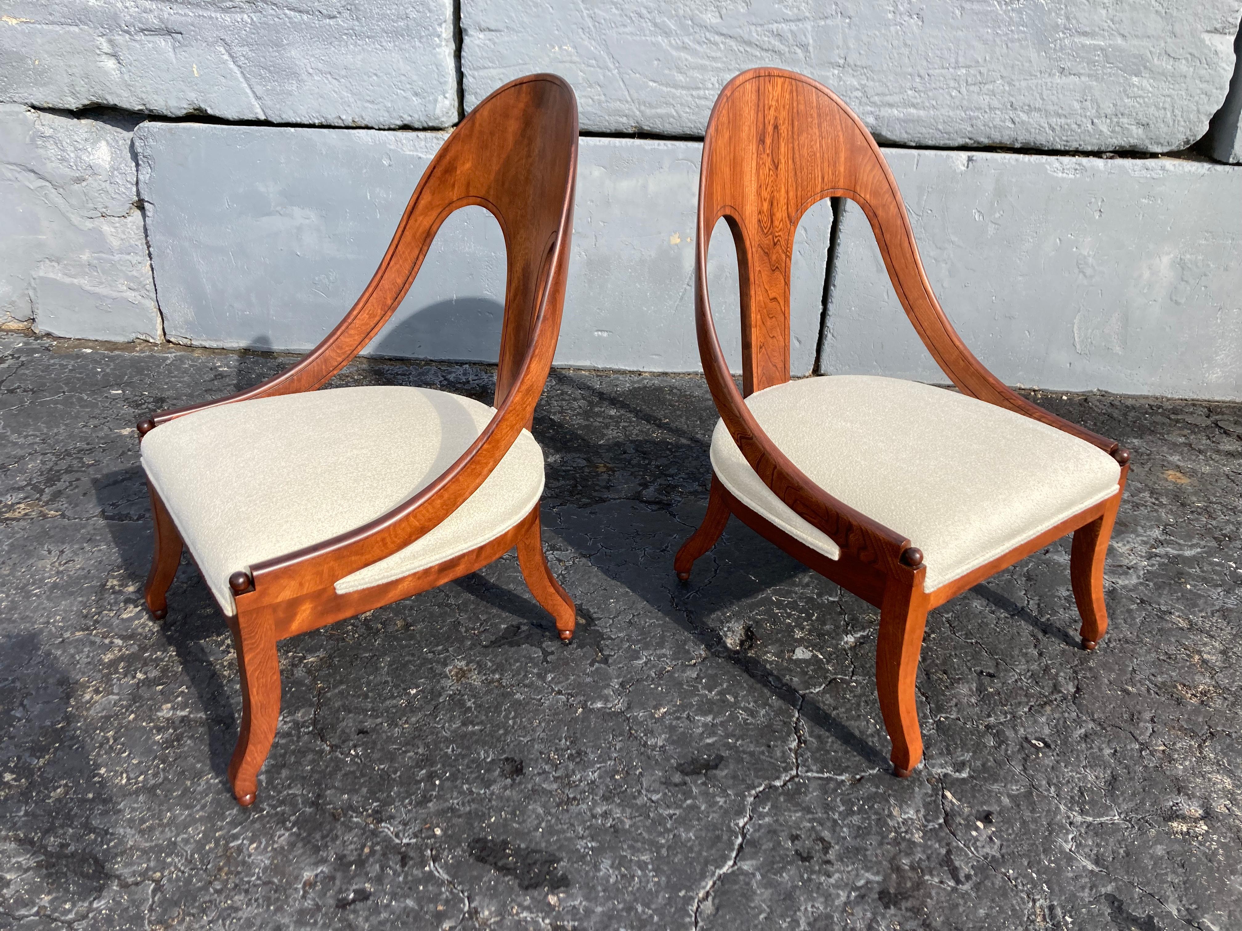 Beautiful Pair of Lounge Chairs, Mid-Century Modern, USA, 1950s In Excellent Condition For Sale In Miami, FL