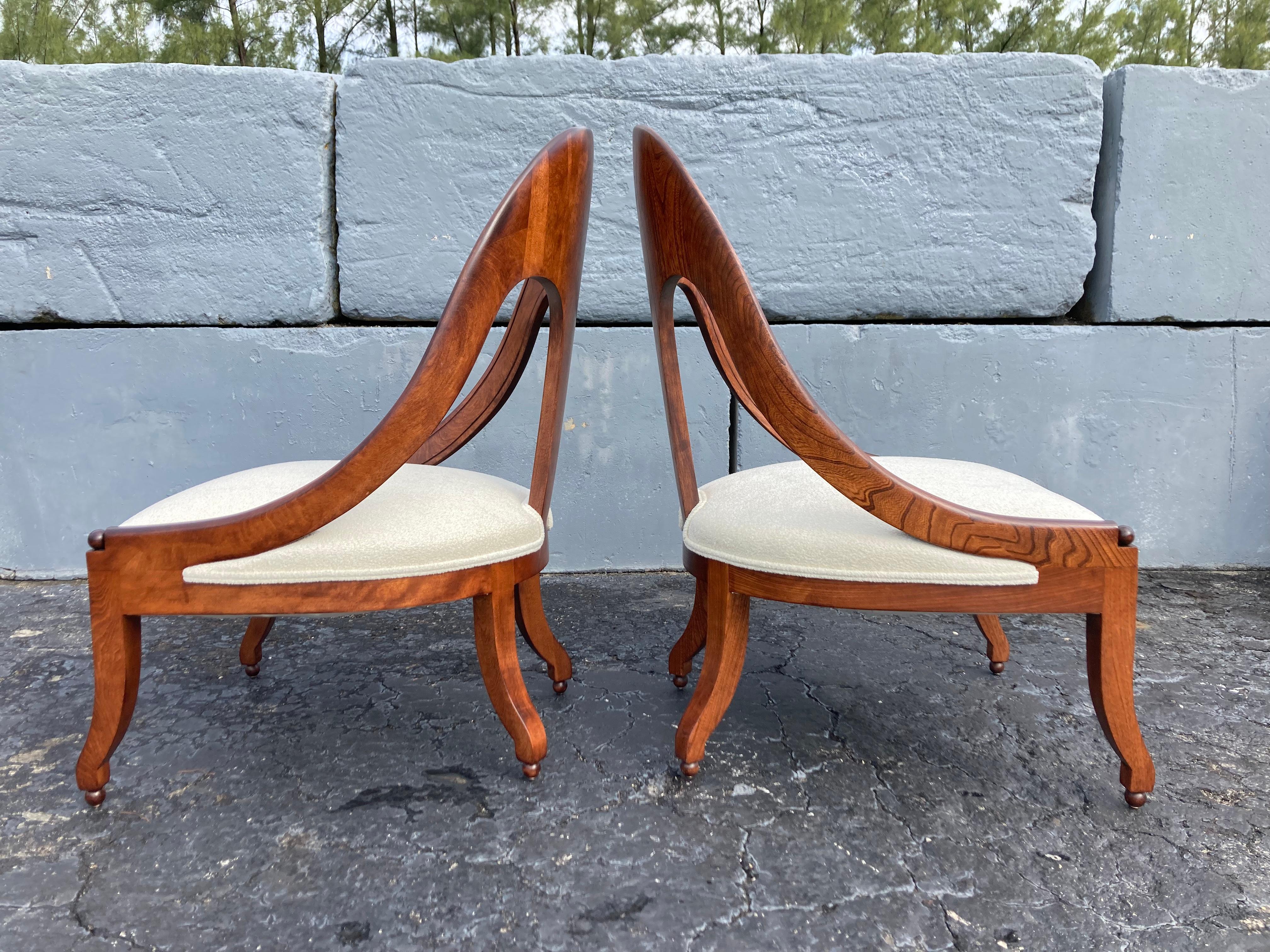 Fabric Beautiful Pair of Lounge Chairs, Mid-Century Modern, USA, 1950s