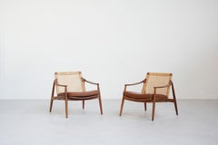 Beautiful Pair of Lounge Easy Chairs by Hartmut Lohmeyer for Wilkhahn 1950ies
