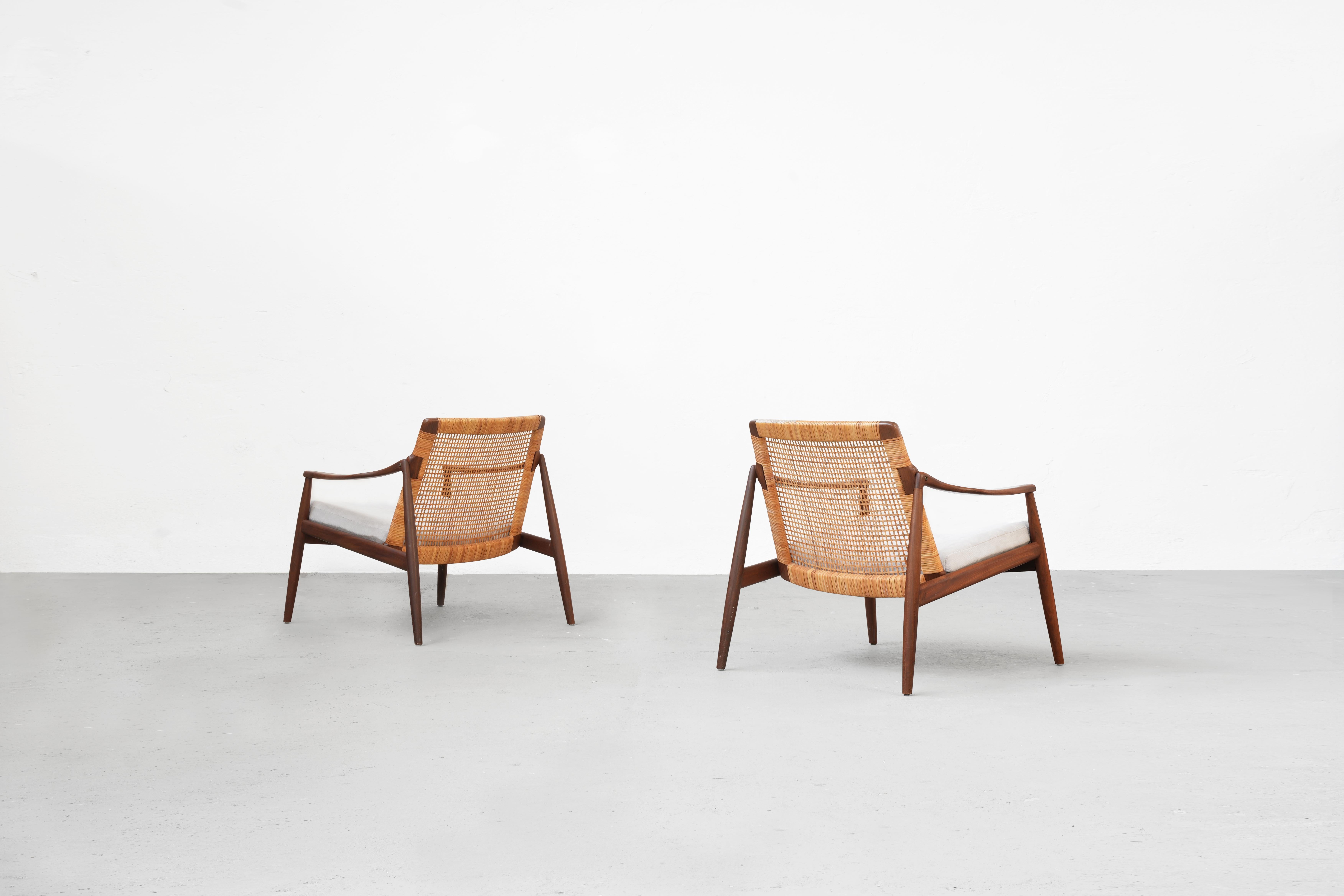 Beautiful Pair of Lounge Easy Chairs by Hartmut Lohmeyer for Wilkhahn 1950s In Excellent Condition In Berlin, DE