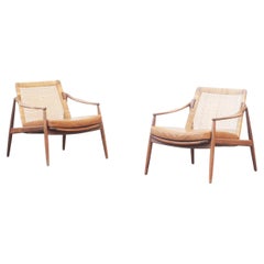 Beautiful Pair of Lounge Easy Chairs by Hartmut Lohmeyer for Wilkhahn 1950ies