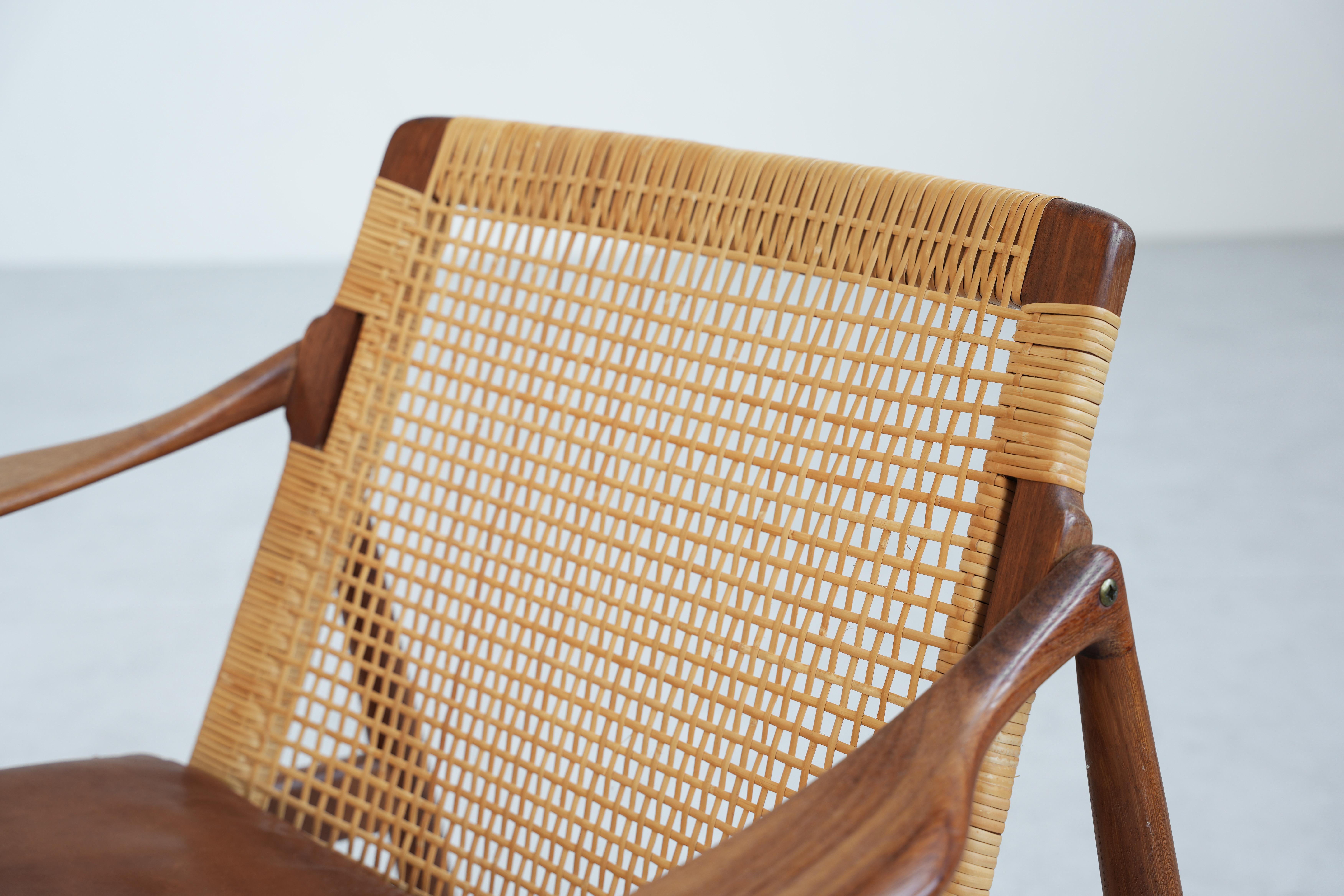 Beautiful Pair of Lounge Easy Chairs by Hartmut Lohmeyer for Wilkhahn 1950s en venta 5