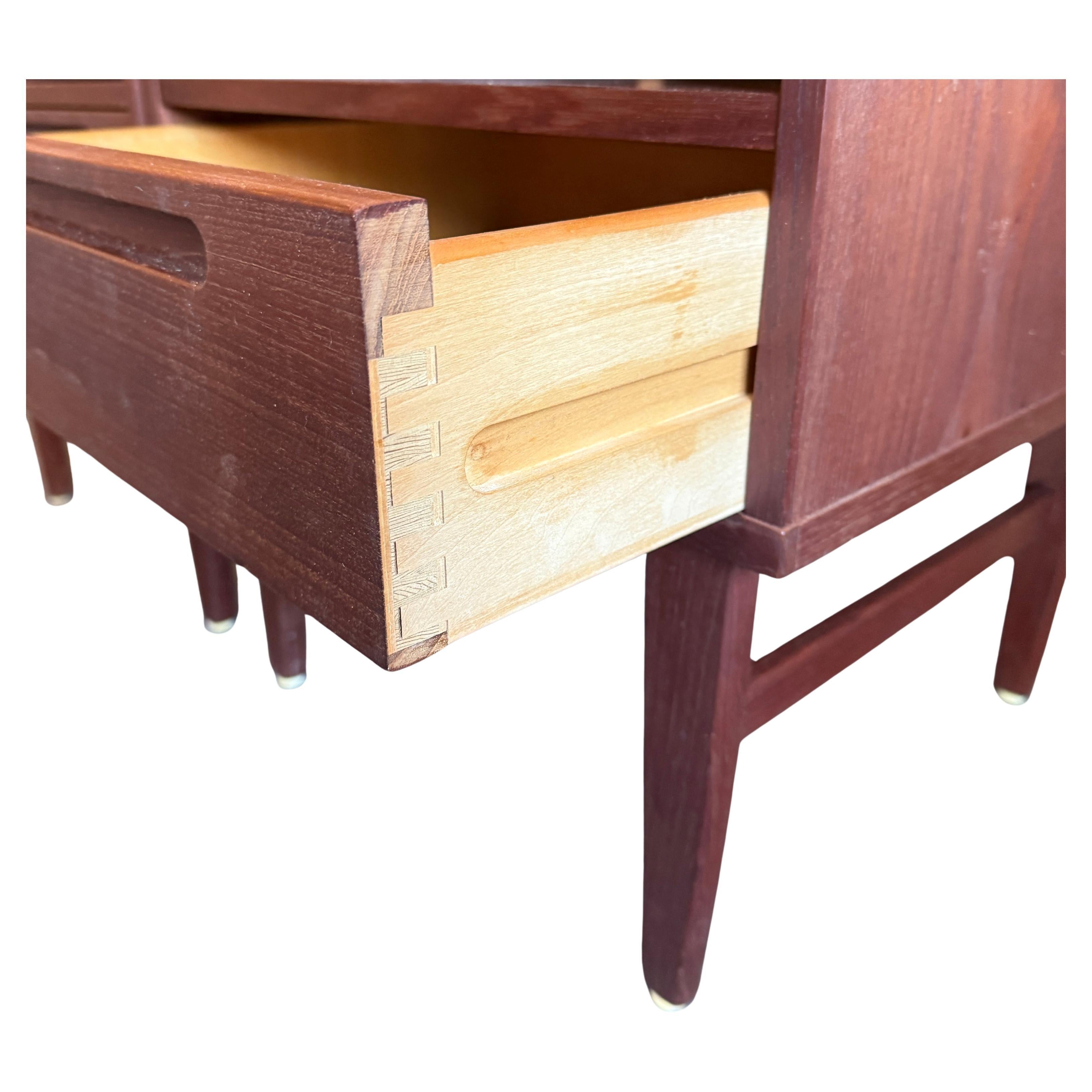 Woodwork Beautiful pair of mid century danish modern teak nightstands by Nils Jonsson