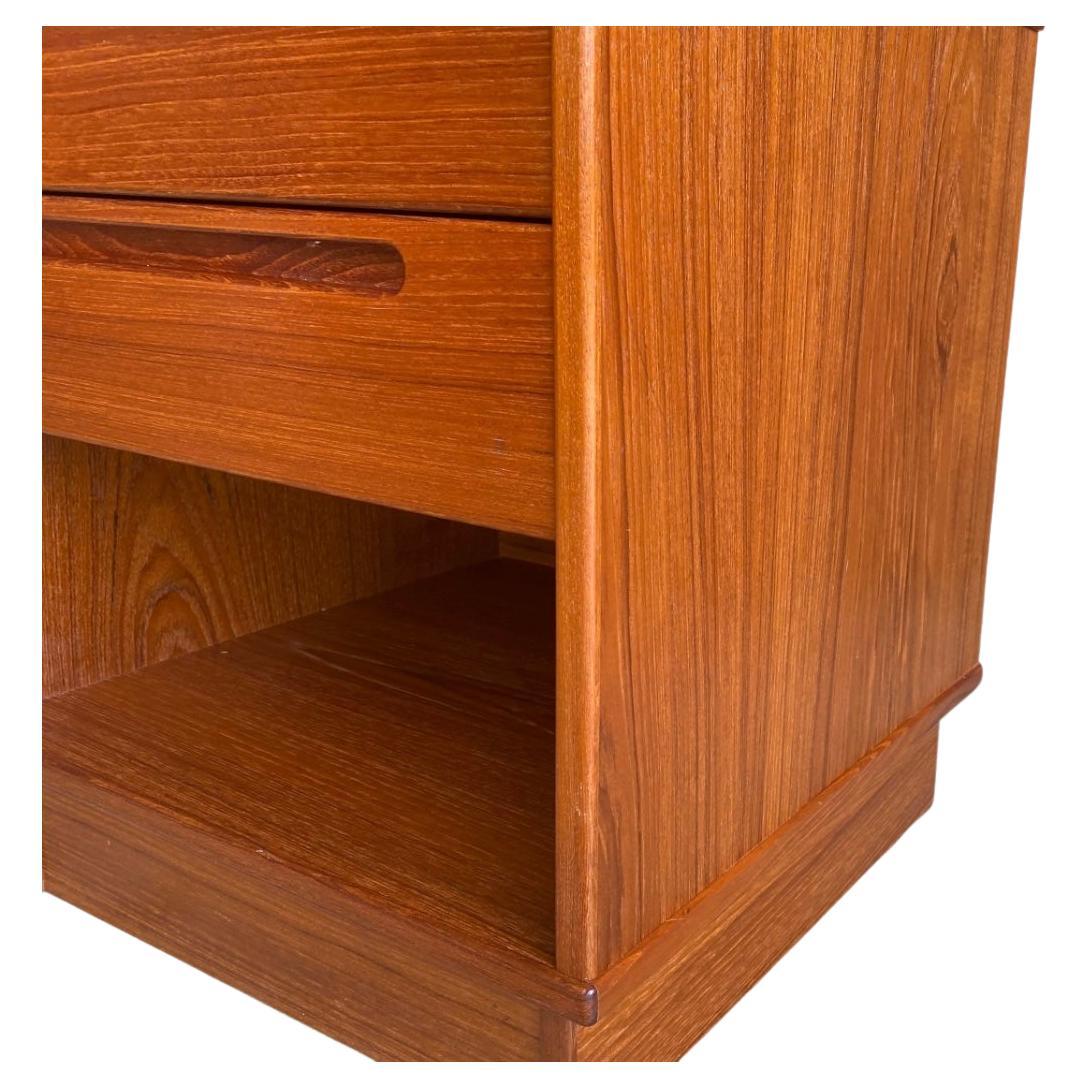 Scandinavian Modern Beautiful pair of mid century danish modern teak nightstands with 2 drawers