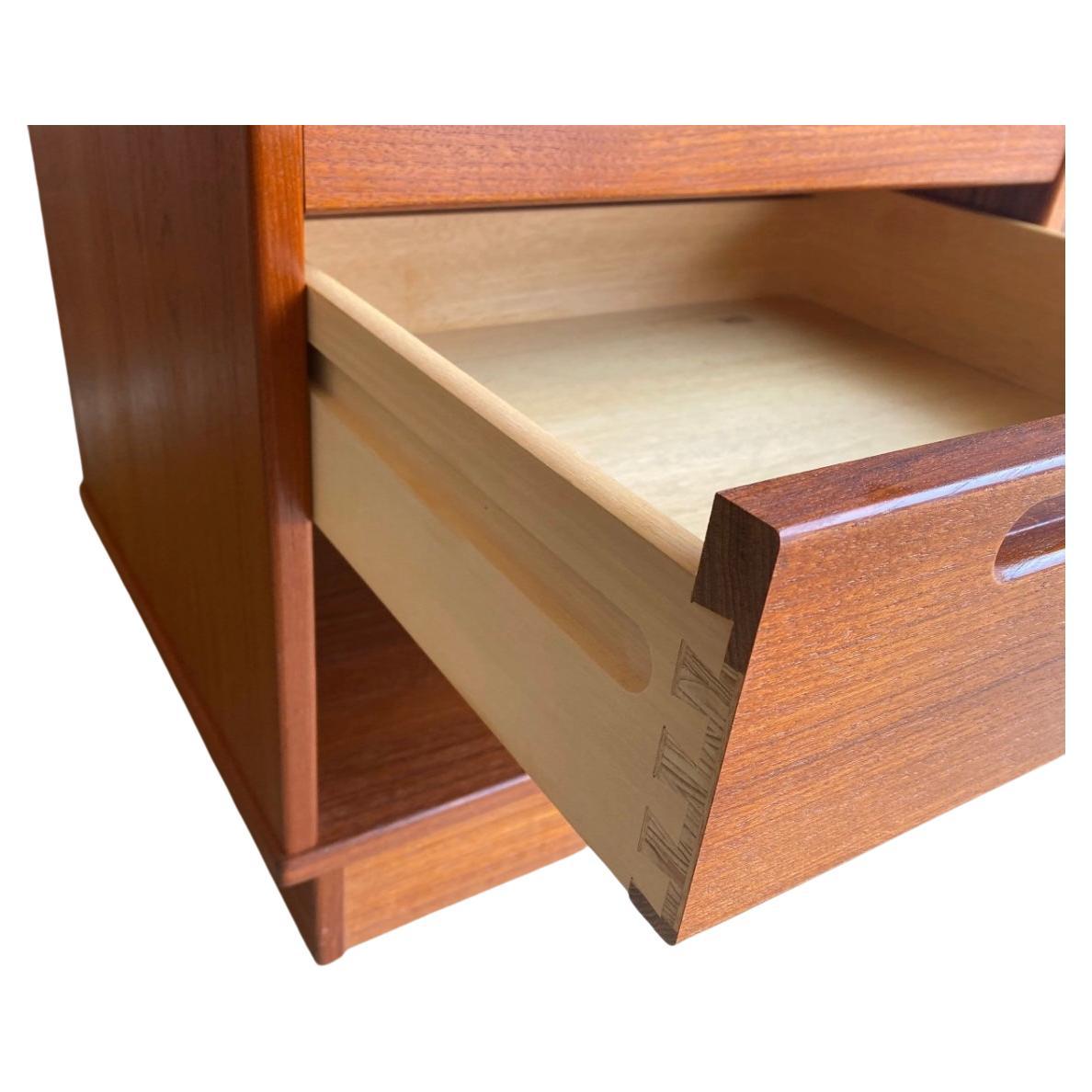 Woodwork Beautiful pair of mid century danish modern teak nightstands with 2 drawers