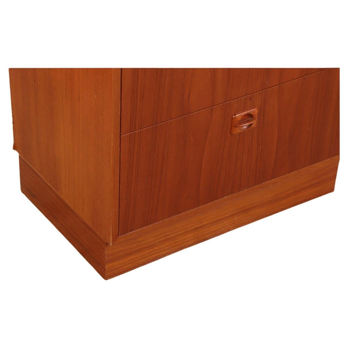 Woodwork Beautiful pair of mid century danish modern teak nightstands with 3 drawers
