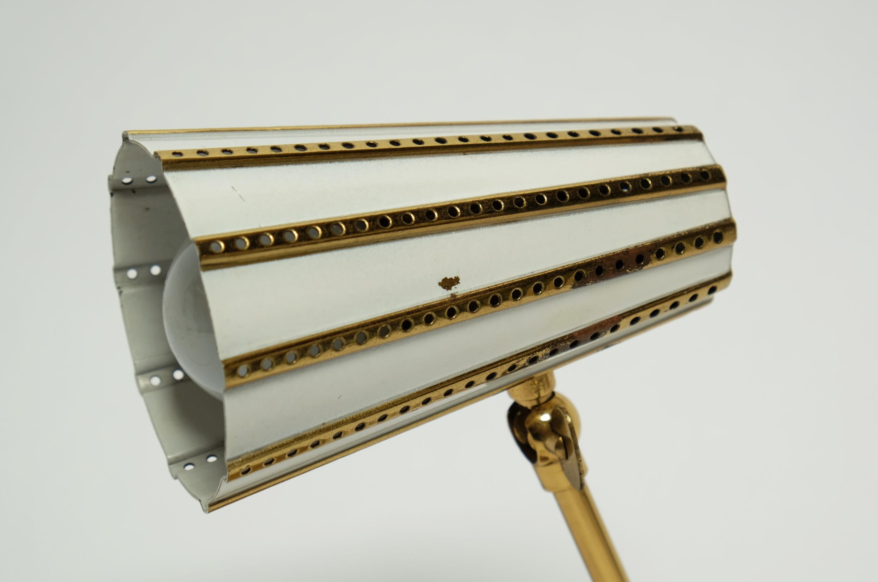 Beautiful Pair Of Midcentury Brass Bedside Table Lamps, Germany 1950s 11