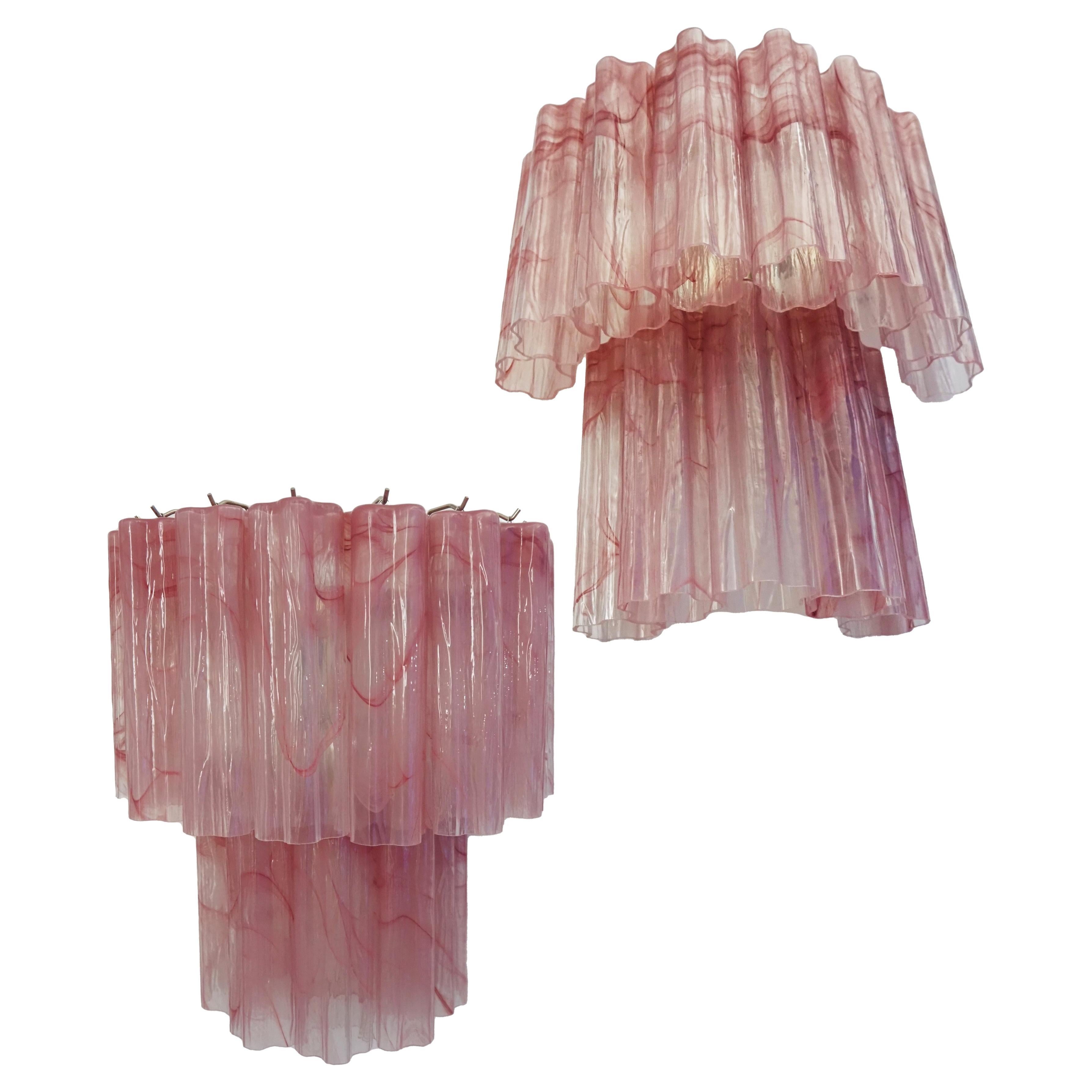 Mid-Century Modern Beautiful pair of Murano Glass Wall Sconces For Sale