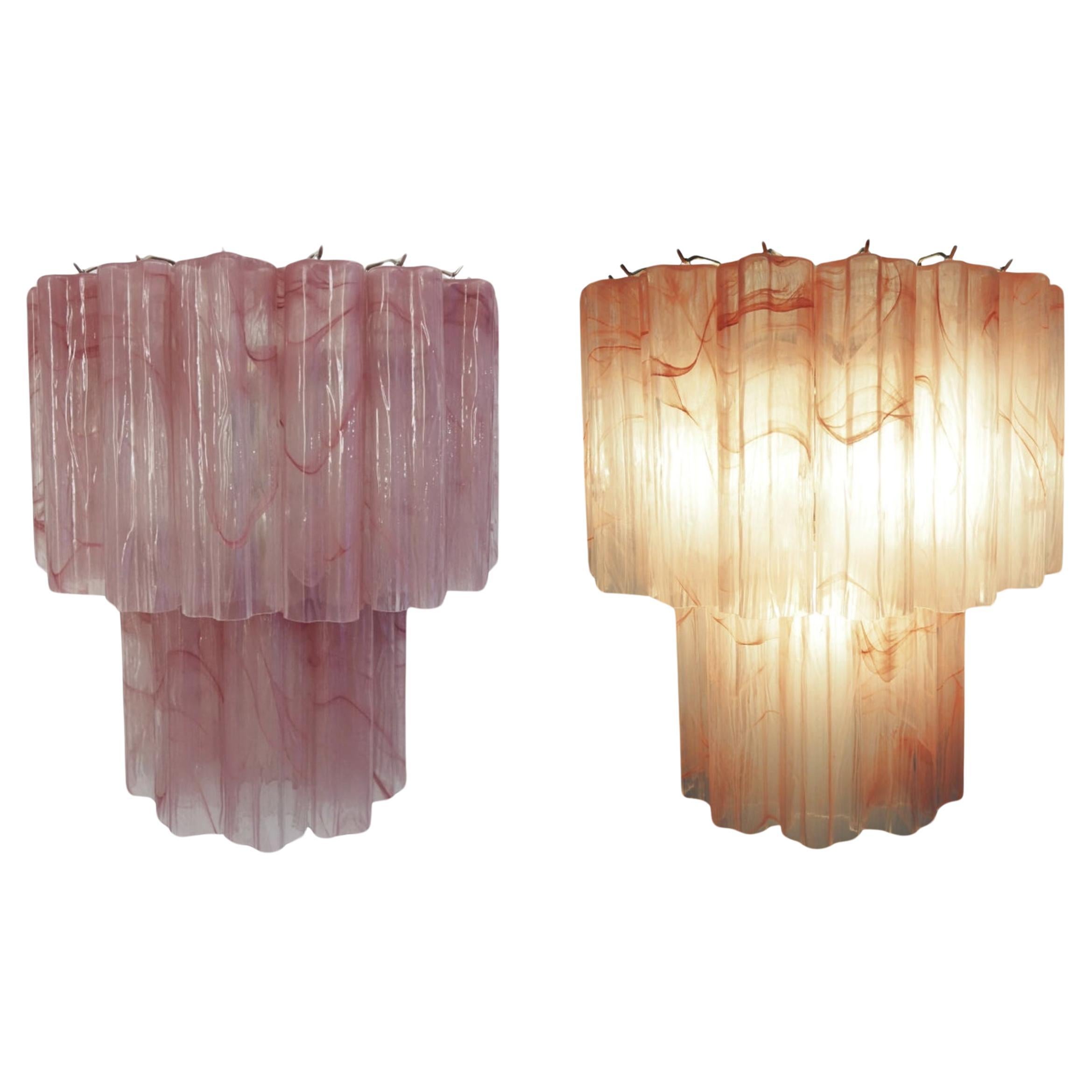Beautiful pair of Murano Glass Wall Sconces For Sale