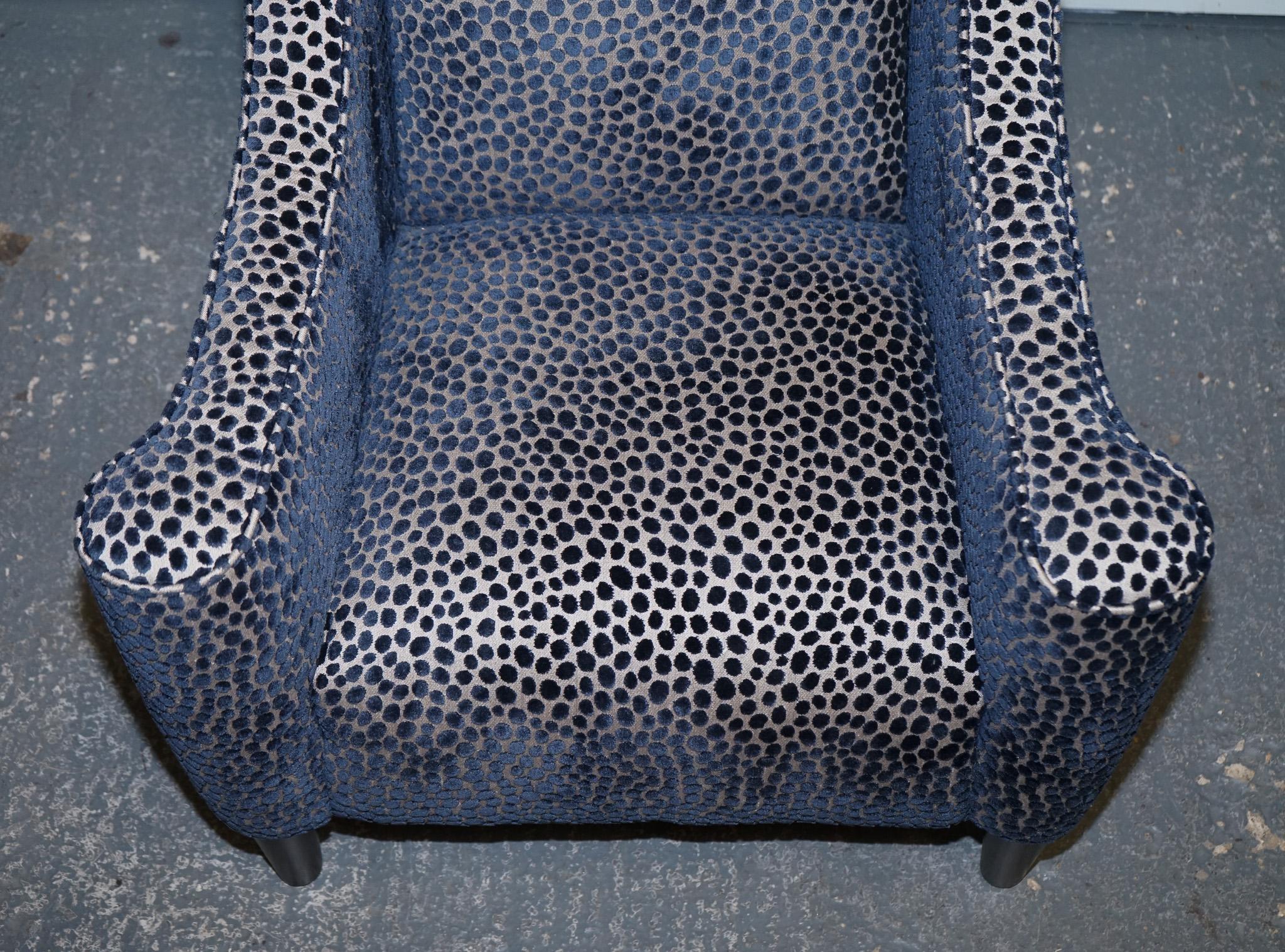Belle paire d'armoiries à bâtons en imprimé léopard bleu marine en vente 6