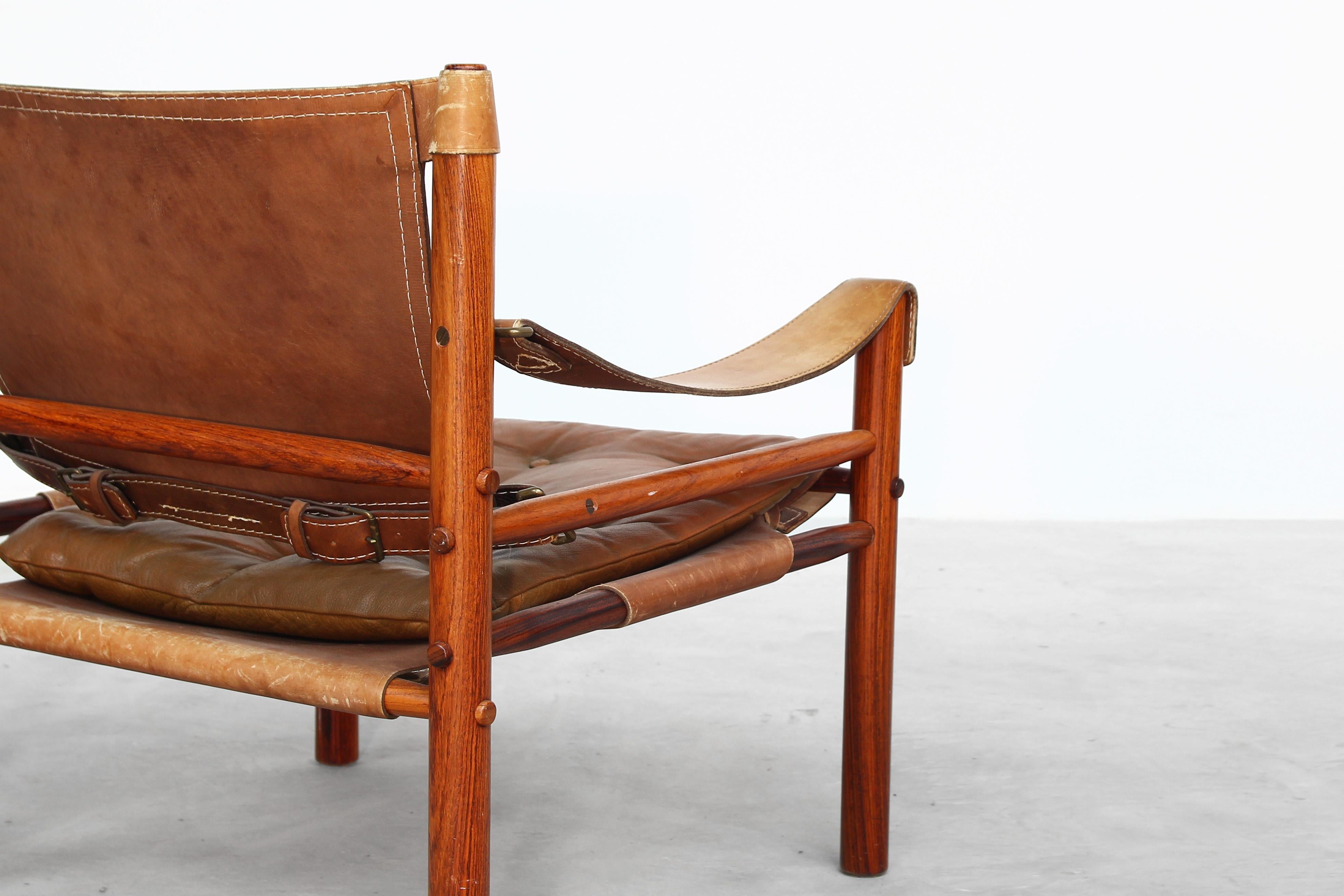 20th Century Beautiful pair of Safari Sirocco Chairs by Arne Norell for Norell AB, Sweden