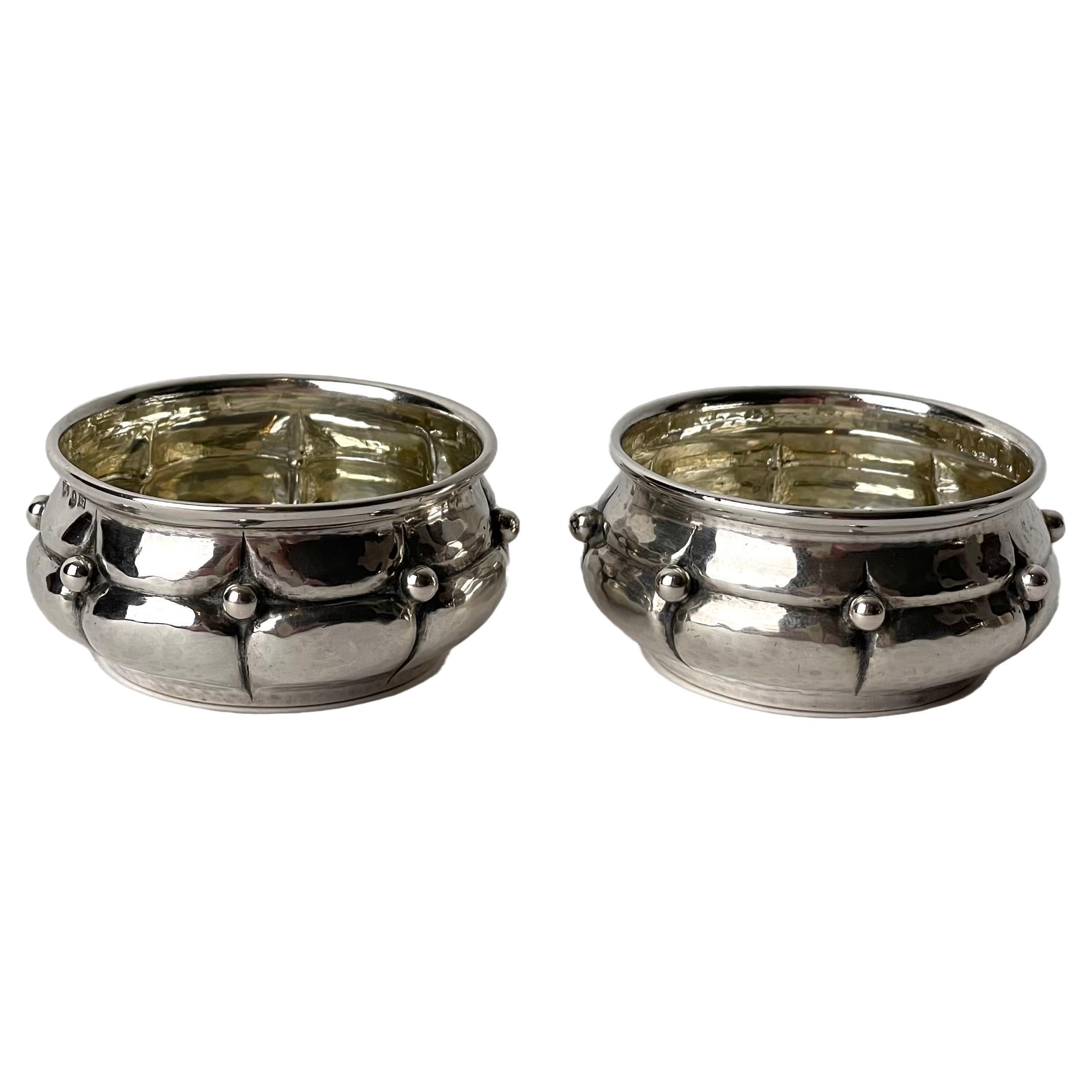 Beautiful pair of Swedish Salt Cellars in Silver from 1922