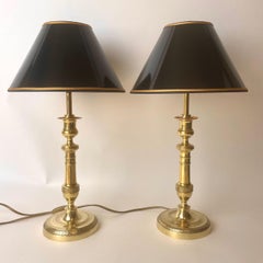 Beautiful Pair of Table Lamps originally Empire Candlesticks from the 1820s