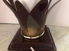 Beautiful Pair of Vintage Calla Lily Shaped Lamps by Armani
