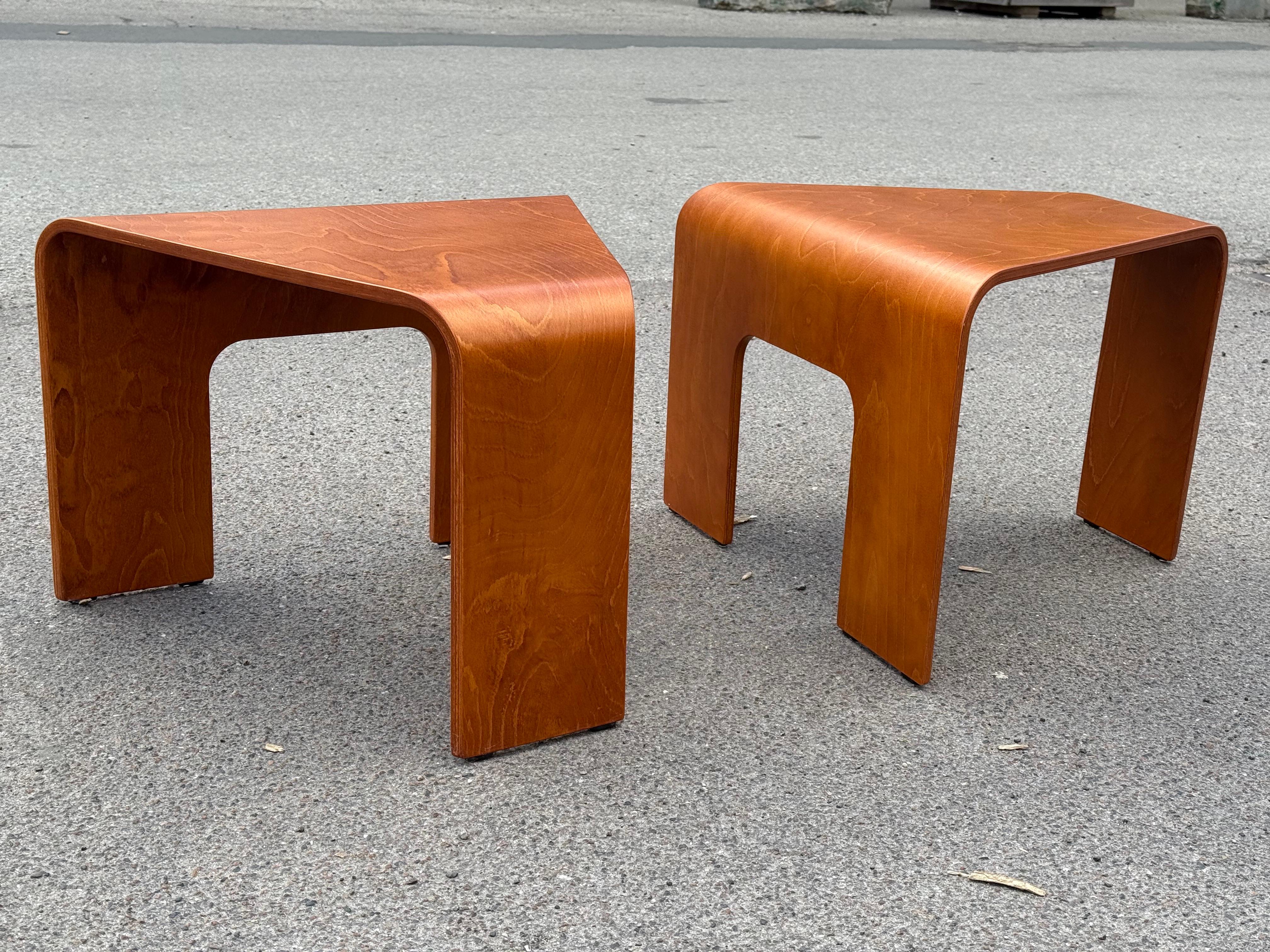 Magnifique paire de tables basses vintage Ekornes Stressless, Norvège 1970's 4