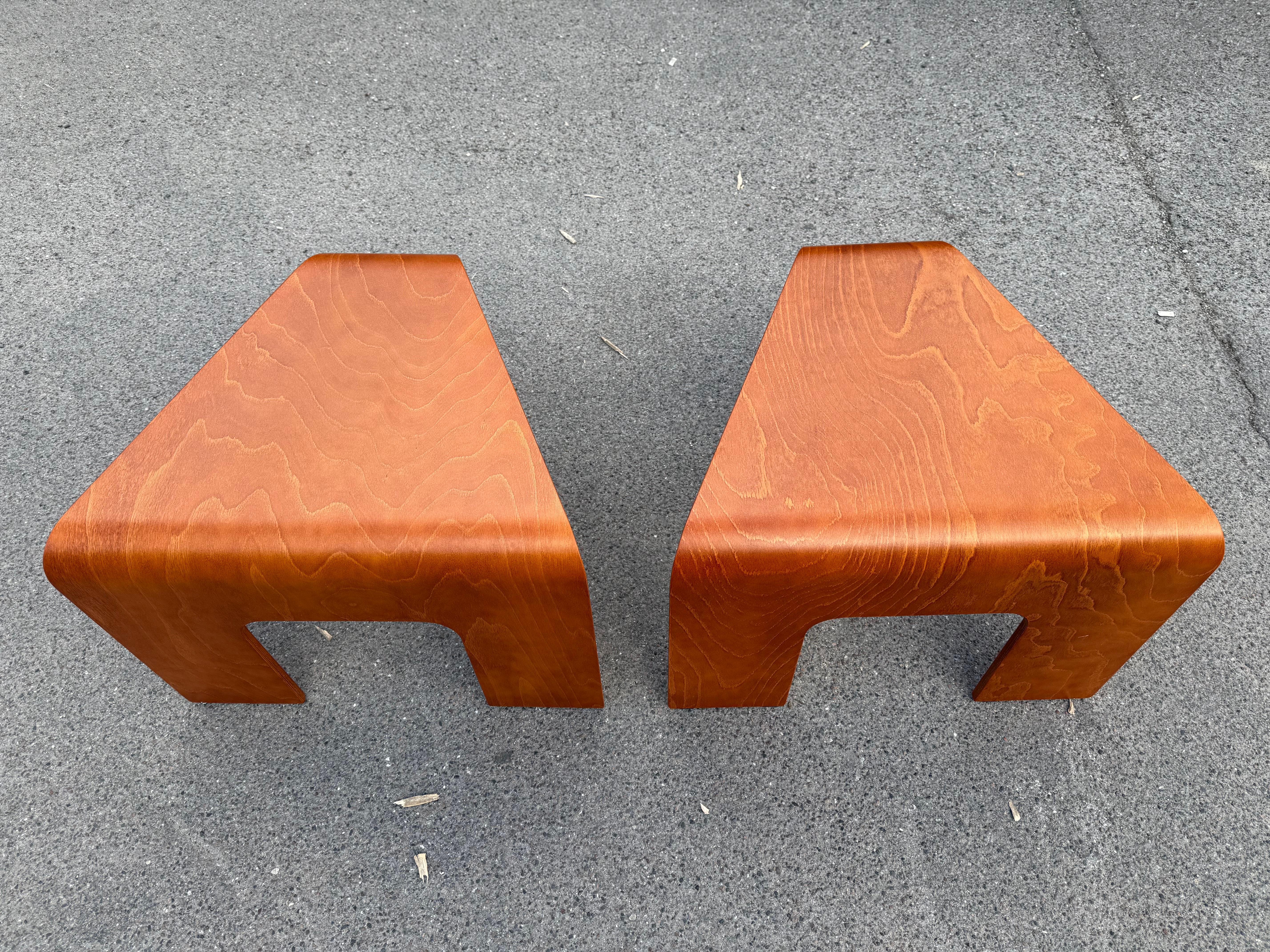 Magnifique paire de tables basses vintage Ekornes Stressless, Norvège 1970's 5