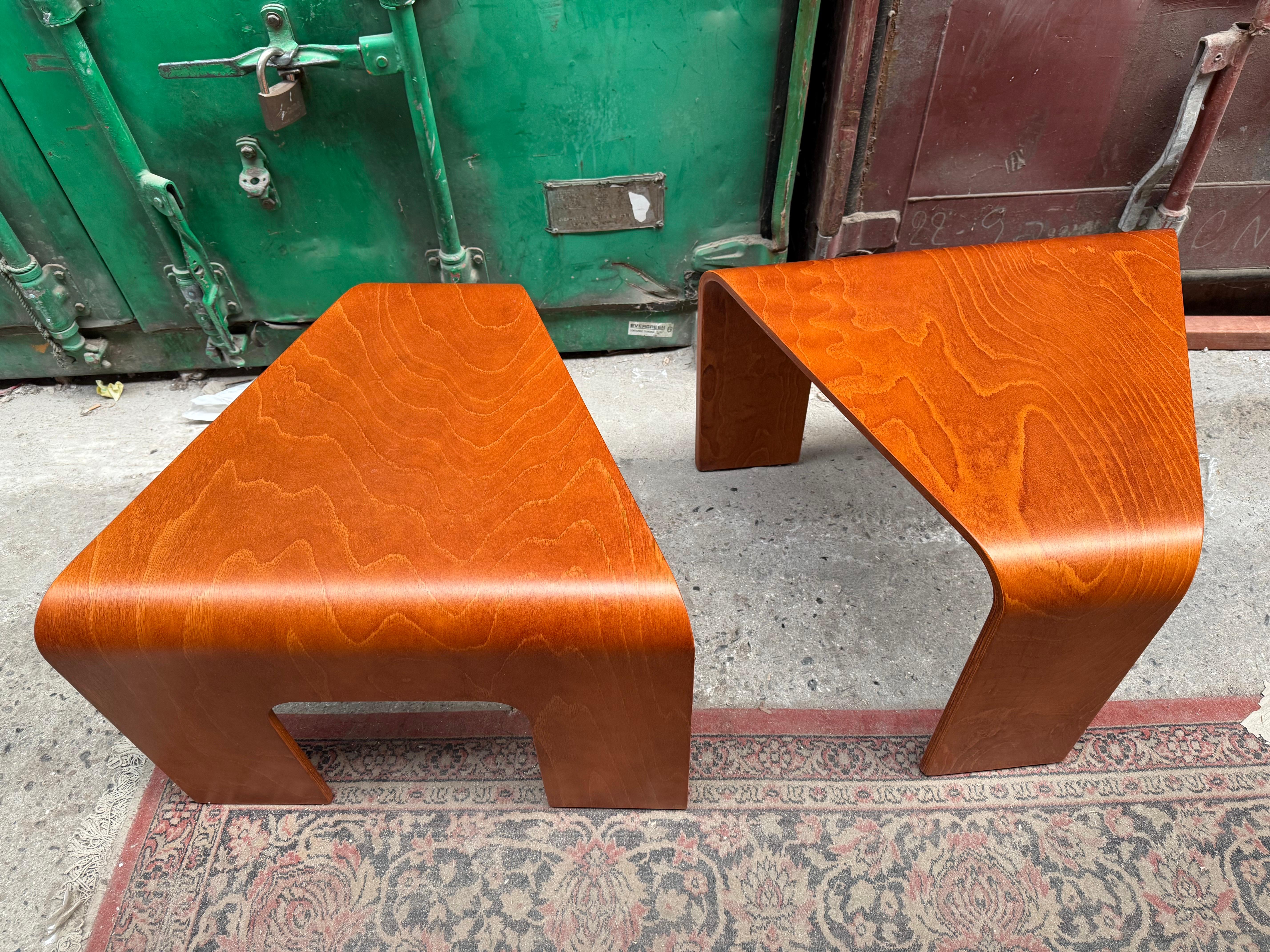Magnifique paire de tables basses vintage Ekornes Stressless, Norvège 1970's 6
