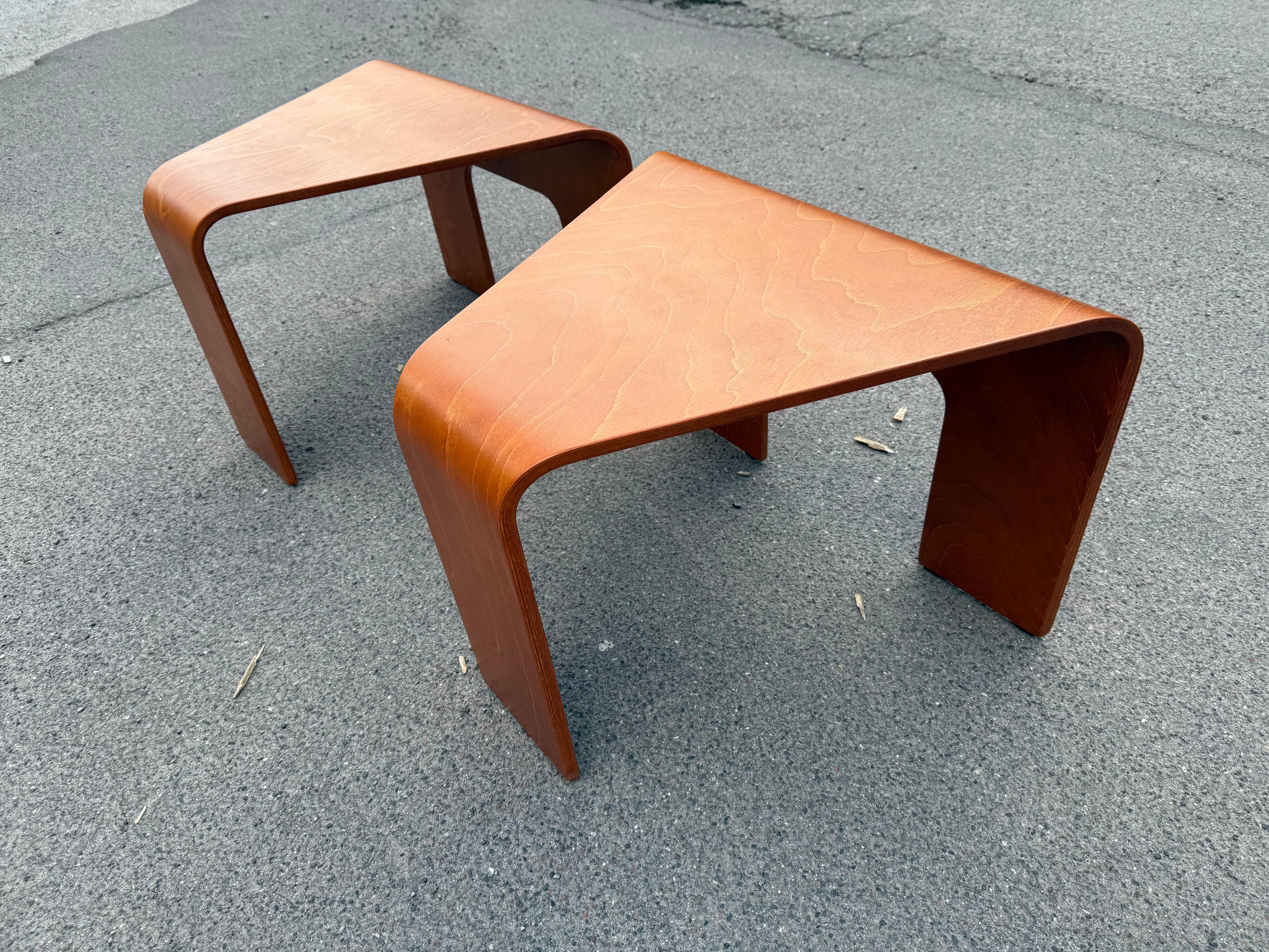 Mid-Century Modern Magnifique paire de tables basses vintage Ekornes Stressless, Norvège 1970's