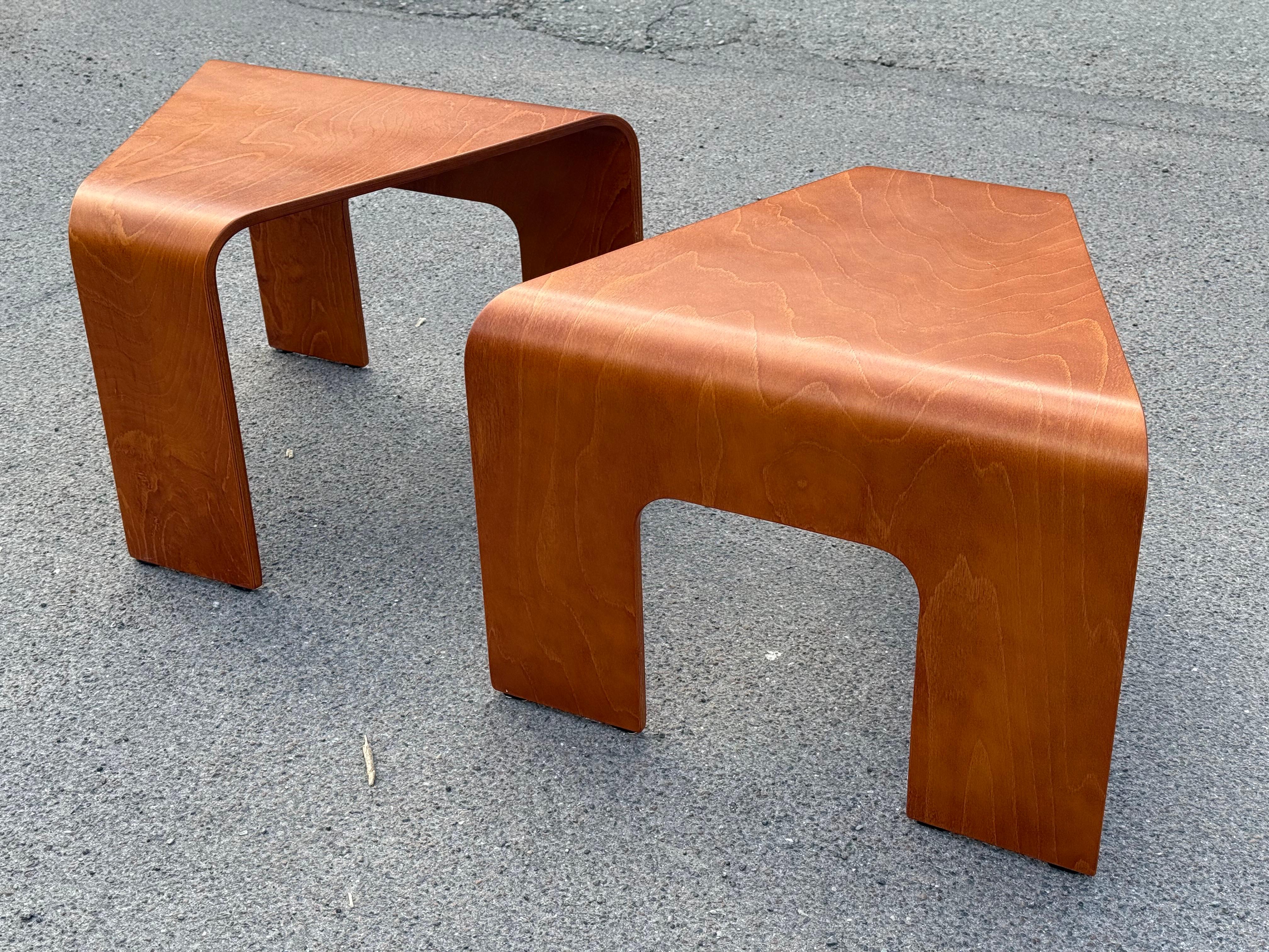Magnifique paire de tables basses vintage Ekornes Stressless, Norvège 1970's Bon état à Copenhagen, DK