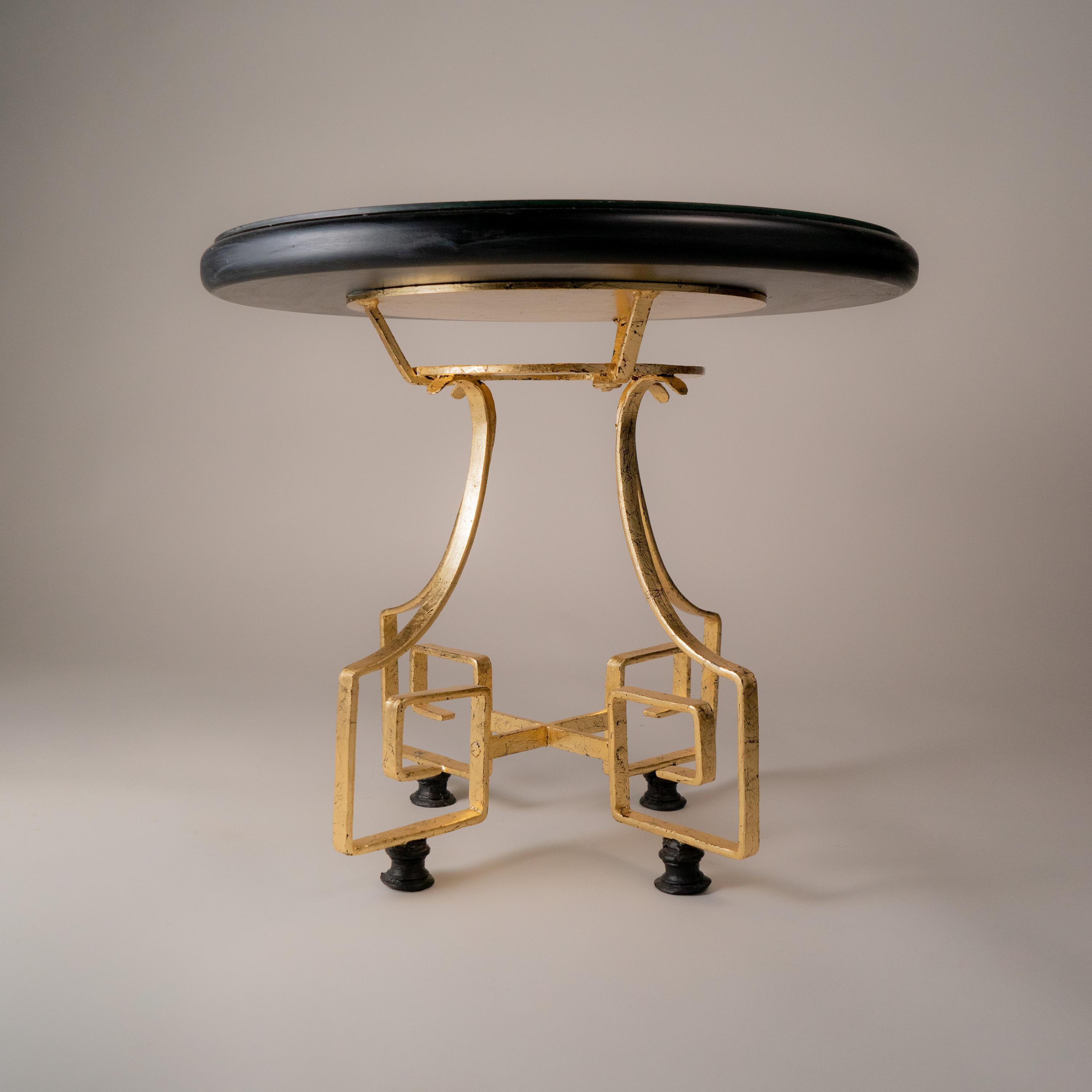 Mid-Century Modern Beautiful Pair of Wrought Iron and Glass Side Tables Attributed to Arturo Pani For Sale