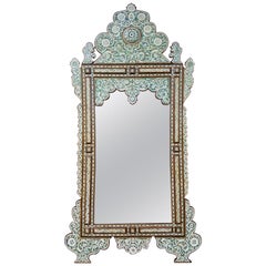 Beautiful Palatial Syrian Mirror with Mother of Pearl and Abalone