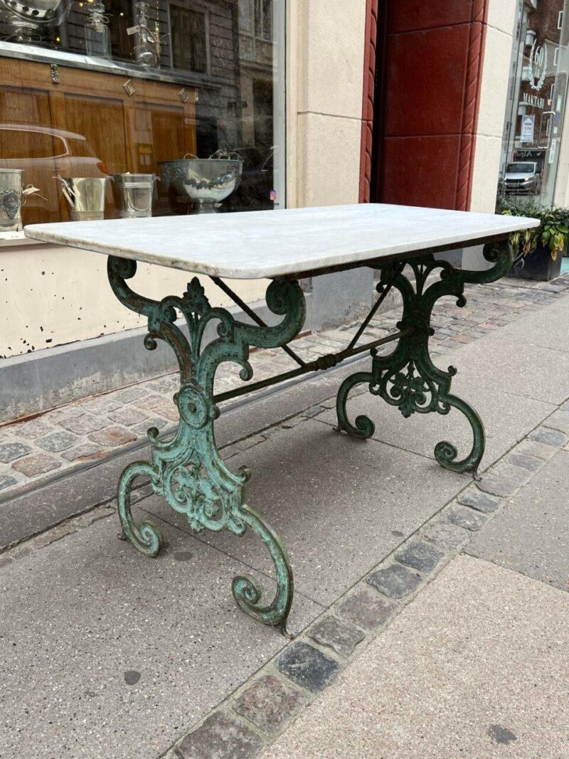 Beautiful Pale Marble and Cast iron Console Table In Good Condition In Copenhagen K, DK