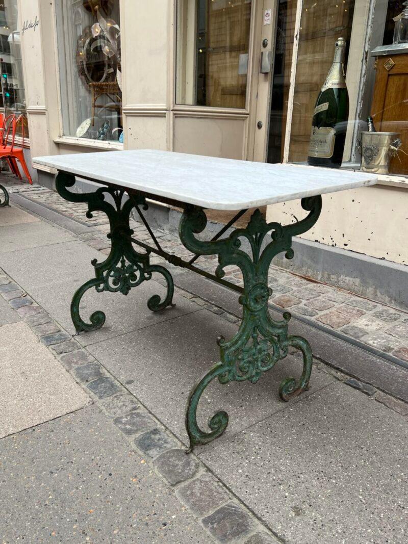 20th Century Beautiful Pale Marble and Cast iron Console Table