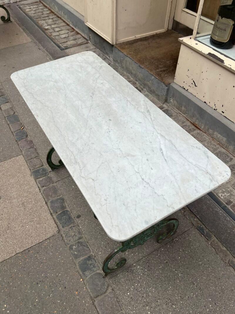 Beautiful Pale Marble and Cast iron Console Table 1