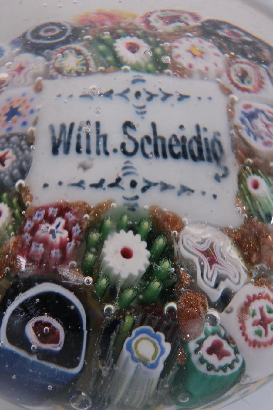 German Beautiful Paperweight with the Name Wilh Scheidig in it, 1900 For Sale