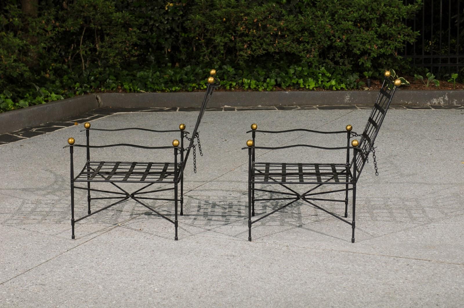 Beautiful Papperzini for Salterini Style Amalfi Seating Set by Janus Et Cie In Excellent Condition In Atlanta, GA