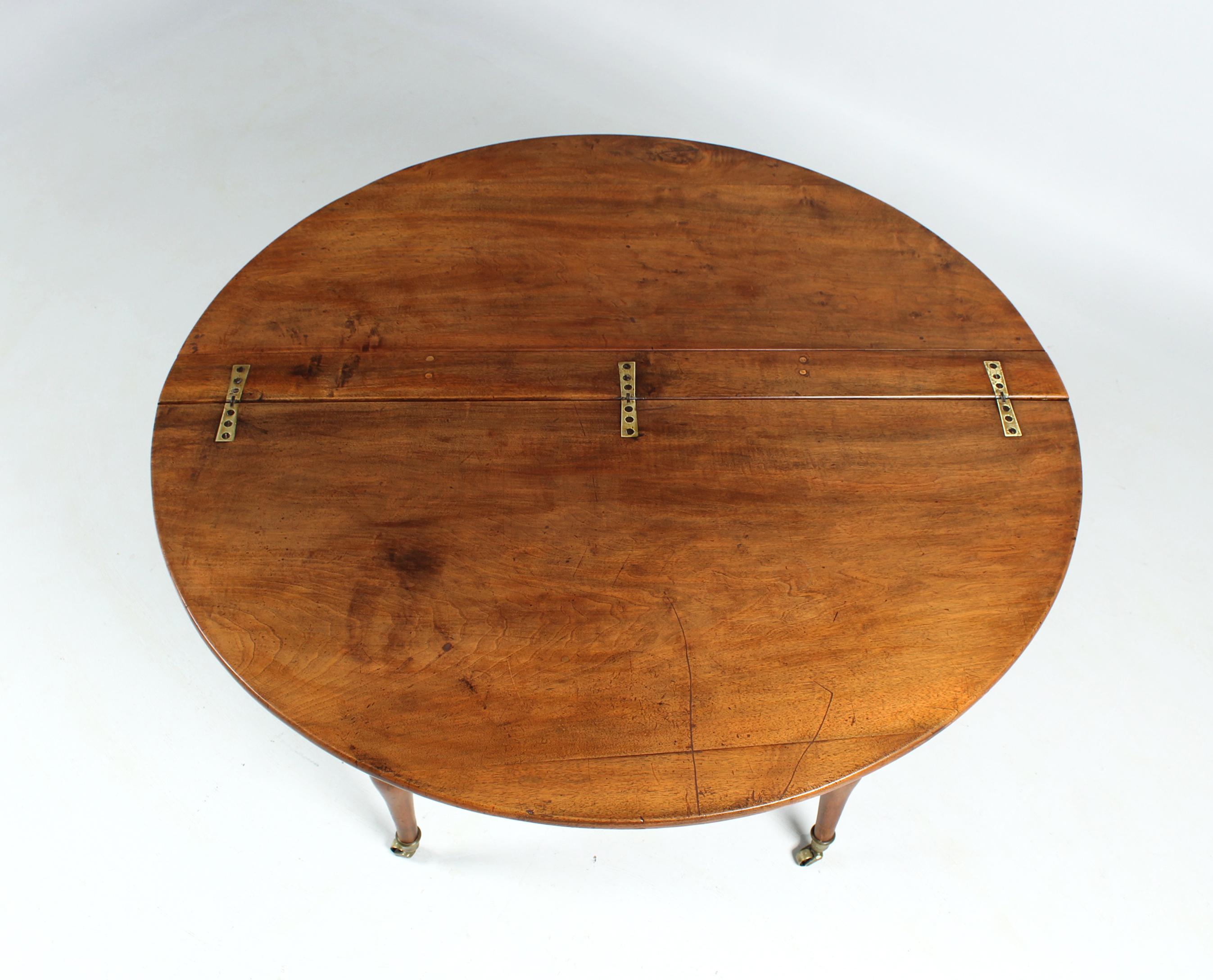 Beautiful Patina Demi-Lune Dining Table, Walnut, Round, Extendable, c. 1860 2