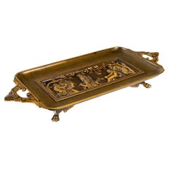 Beautiful Patinated Bronze Tray by Ferdinand Barbedienne, 19th Century