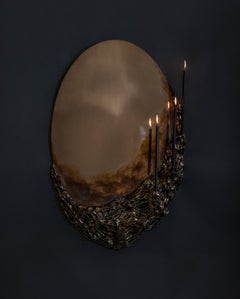 Beautiful People II Mirror in Cast Bronze by William Guillon