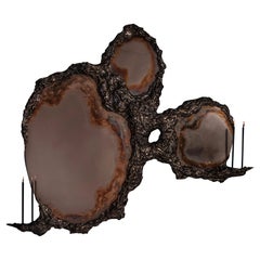 Beautiful People III Mirror in Cast Bronze by William Guillon